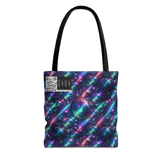 Iridescent Tech Fusion Tech-Forward Streetwear Tote Bag - 8404 Design-51