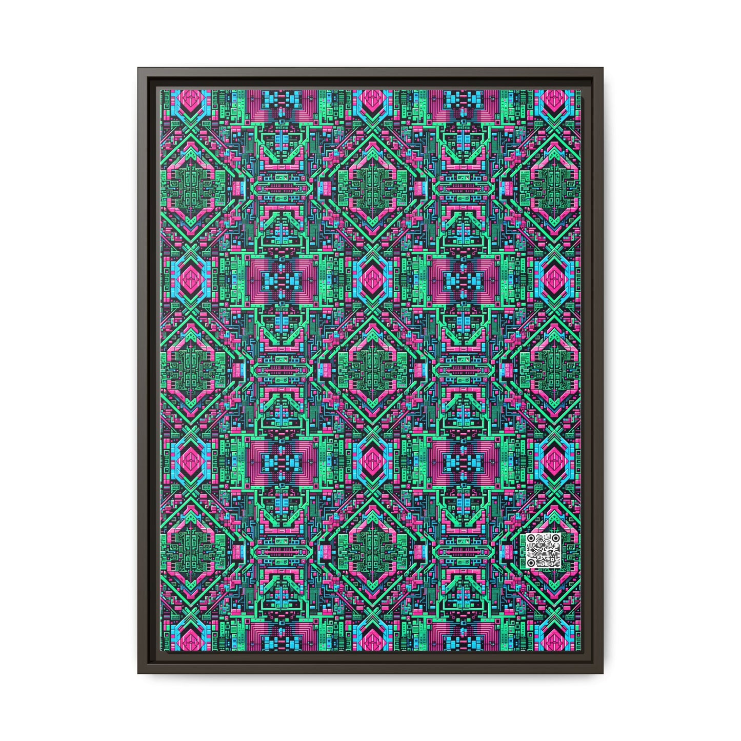 Digital Glitch Vibes Tech-Inspired Streetwear Matte Canvas, Framed (multi-Color) - 8404 Design-71 A