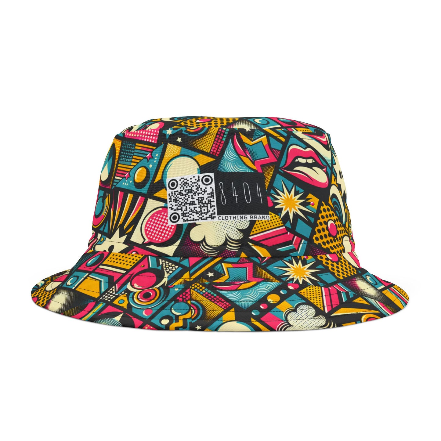 Neon Pop Art Revival Pop Culture Retro Bucket Hat - 8404 Design-46