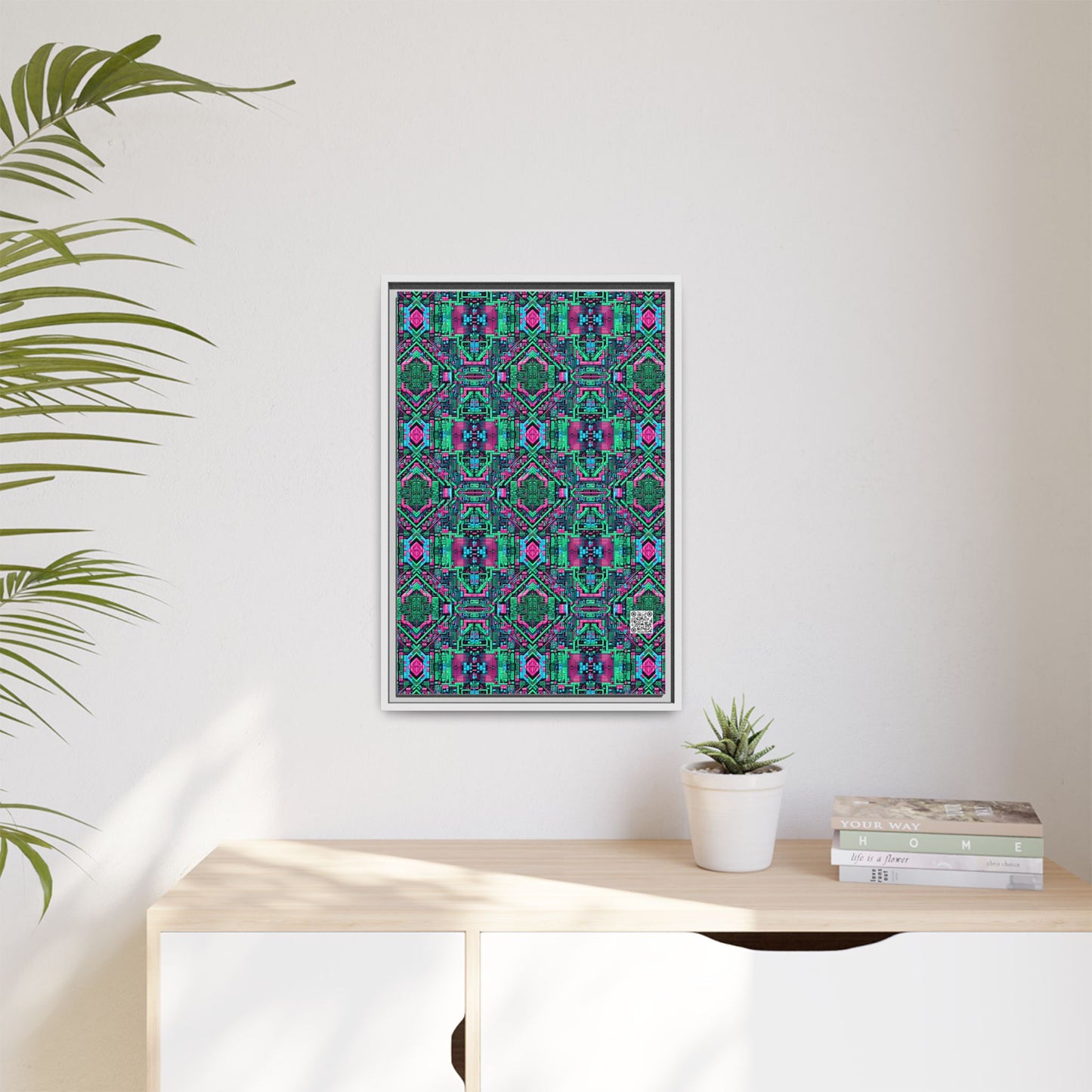 Digital Glitch Vibes Tech-Inspired Streetwear Matte Canvas, Framed (multi-Color) - 8404 Design-71 B