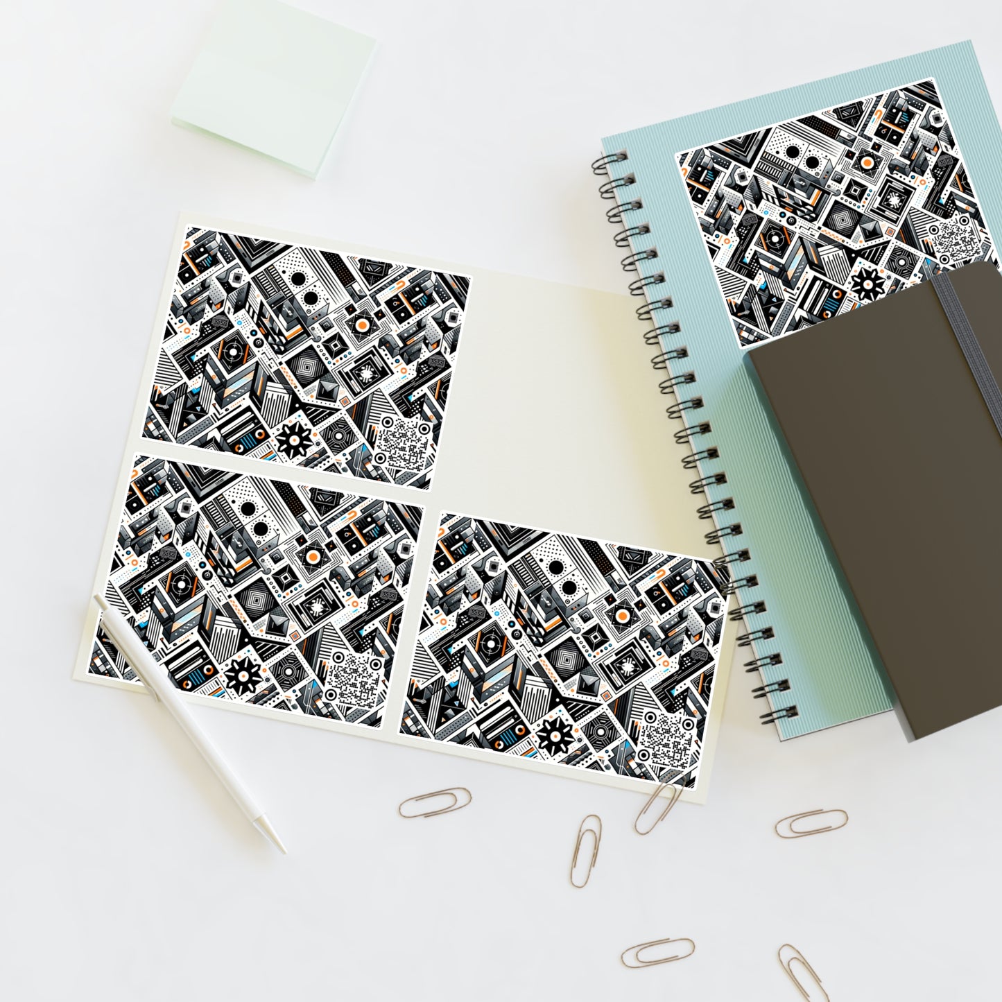 Tech-Forward Athleisure Sleek Tech Aesthetic Sticker Sheets - 8404 Design-61