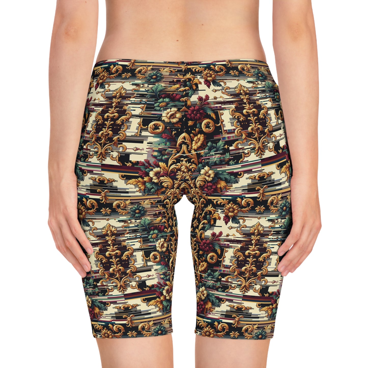 Digital Renaissance Modern Baroque Fusion Women's Bike Shorts - 8404 Design-63