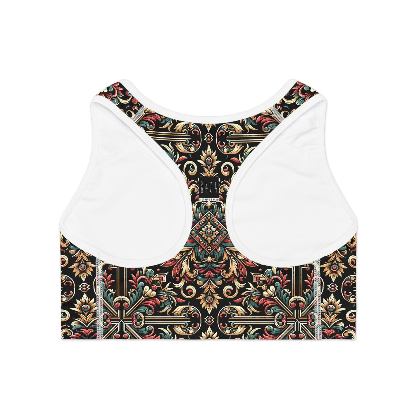 Streetwear Renaissance Artistic Clash of Old and New Sports Bra - 8404 Design-46
