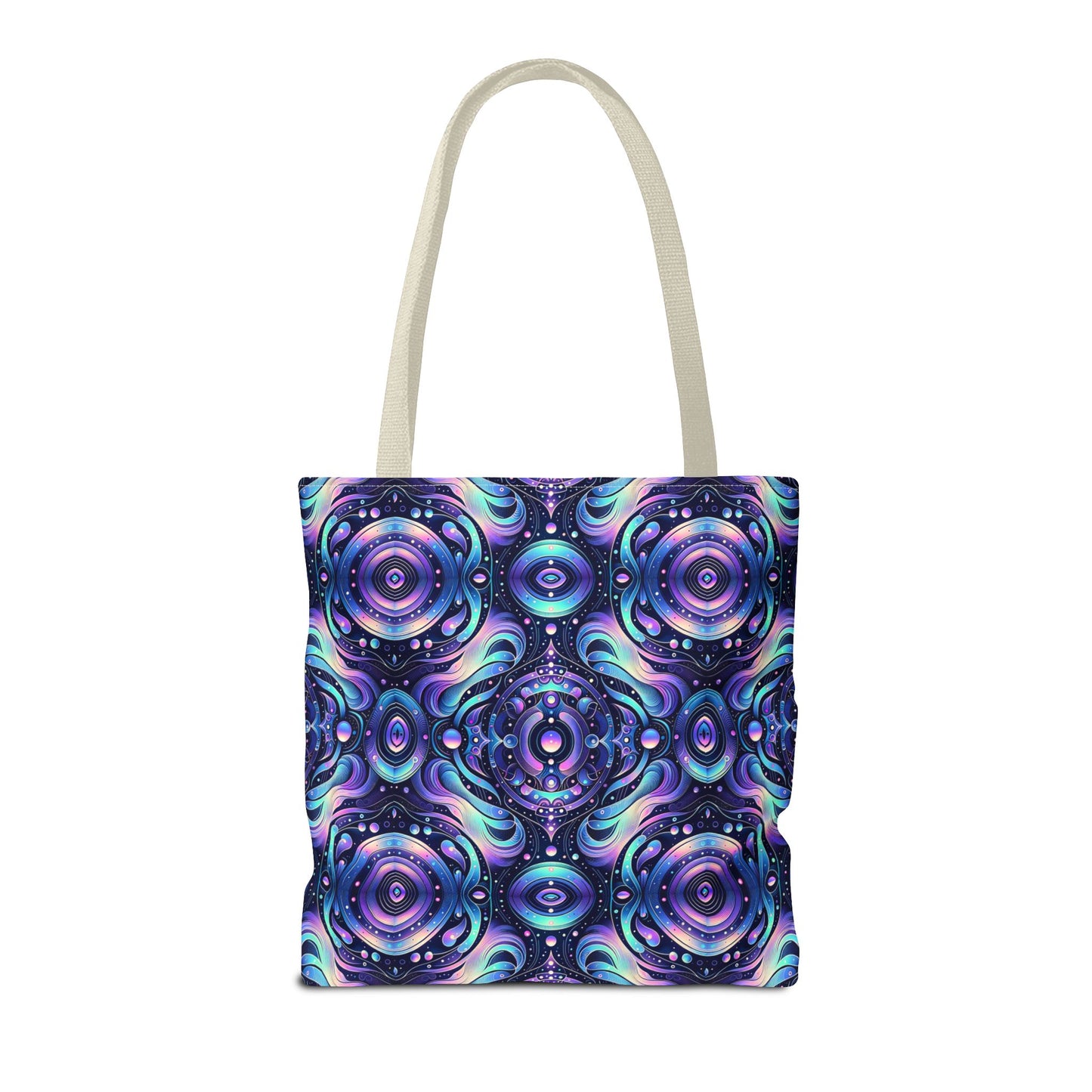 Iridescent Tech Fusion Tech-Forward Streetwear Tote Bag - 8404 Design-62