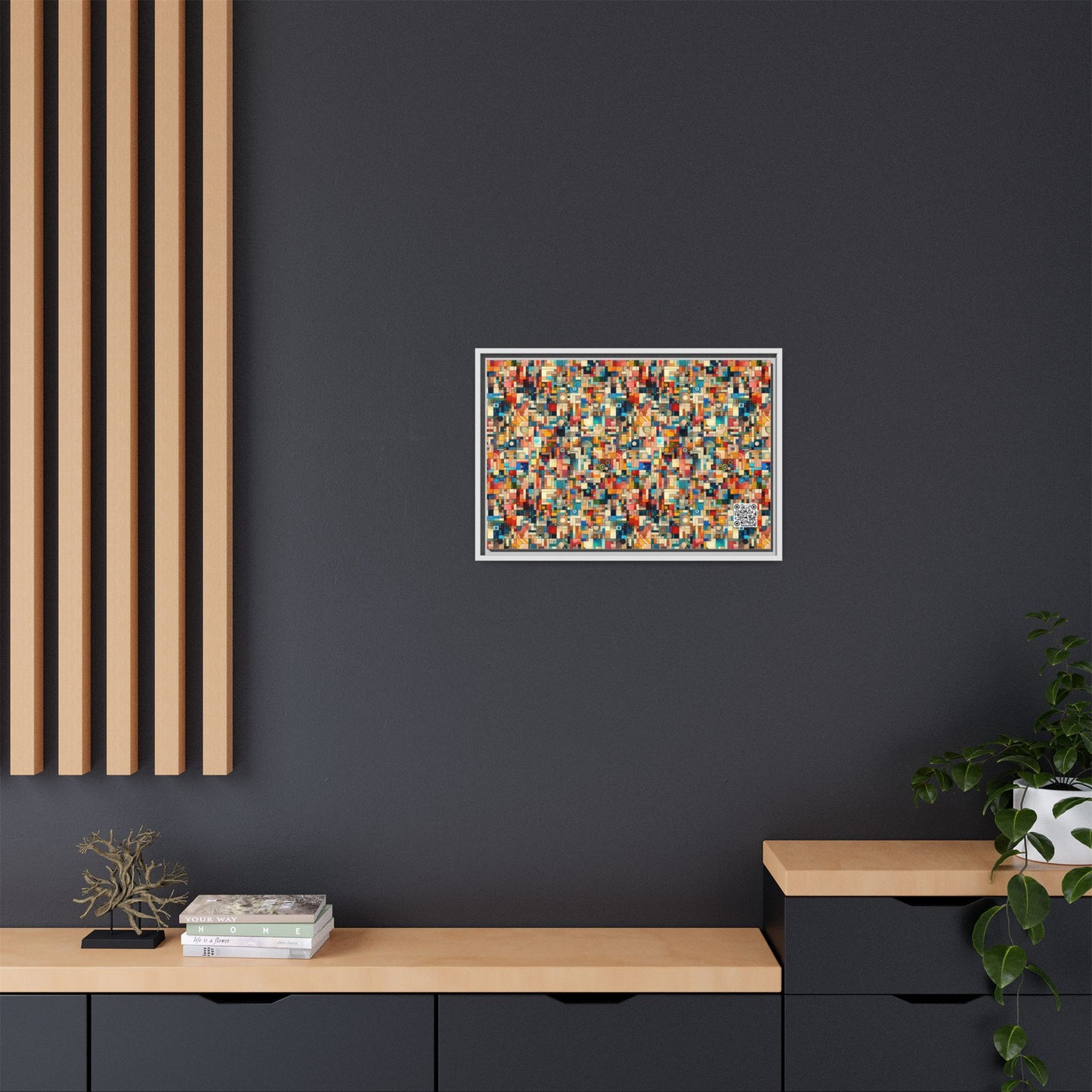 Digital Artistic Expression Artistic Streetwear Matte Canvas, Framed (multi-Color) - 8404 Design-46 B