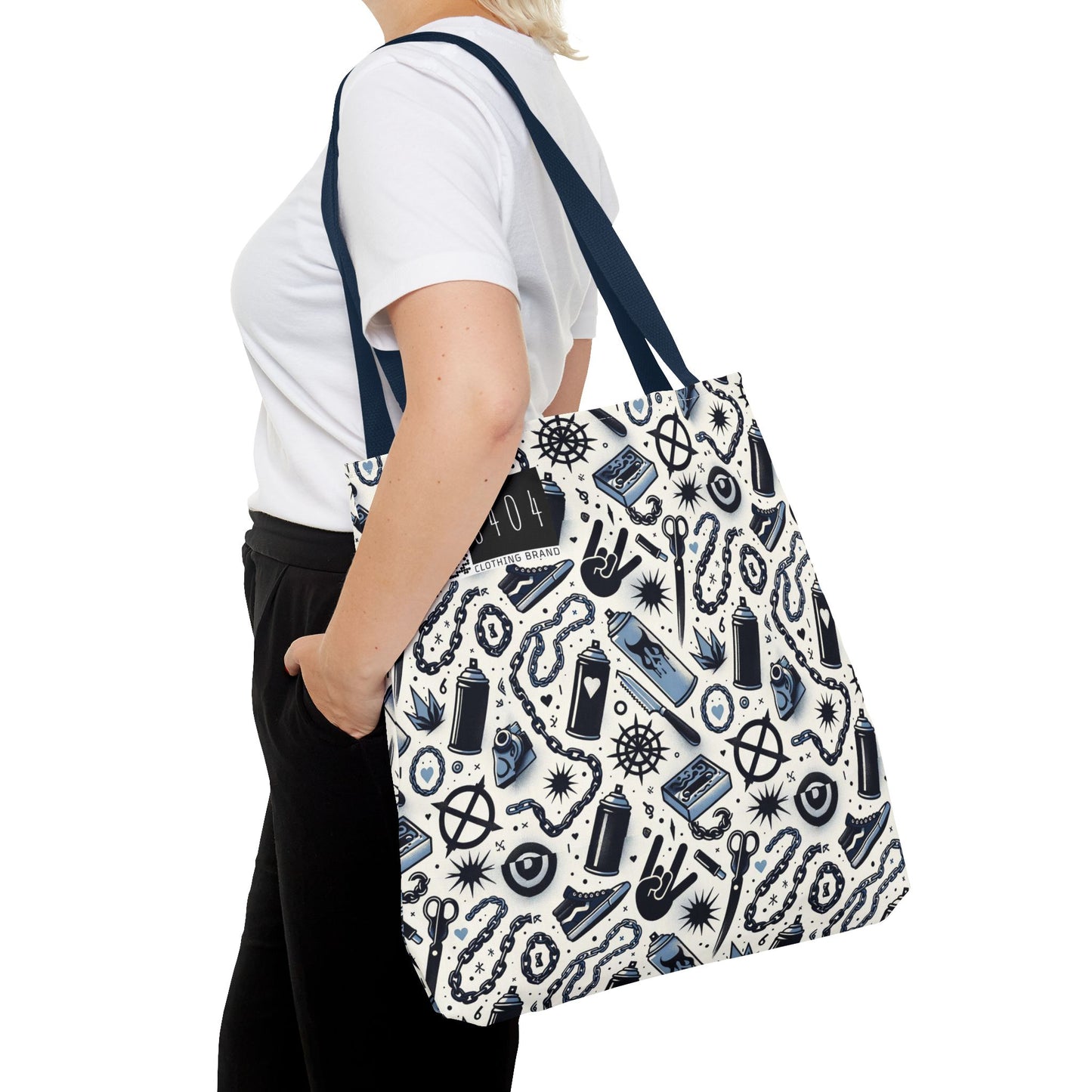 Cultural Rebellion Graphics Edgy and Rebellious With a Hint of Nostalgia Tote Bag - 8404 Design-57