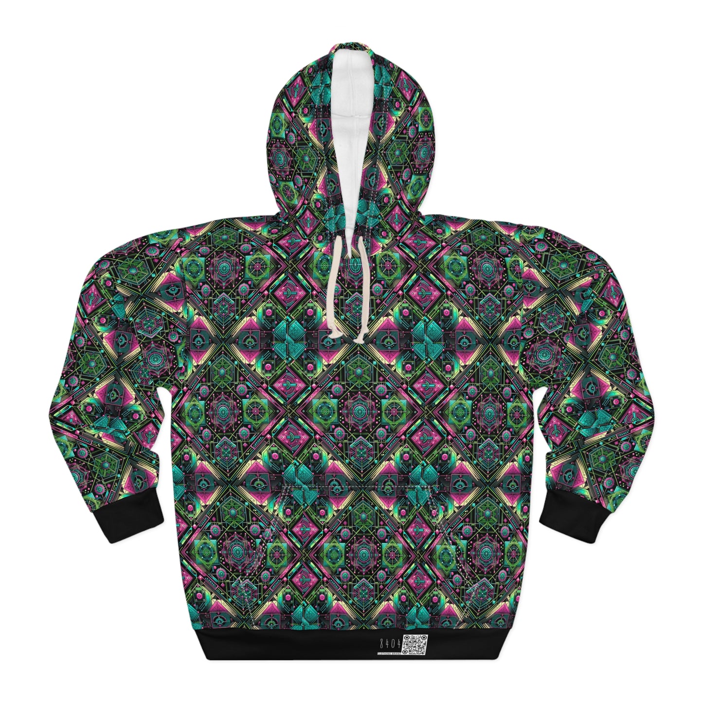 Tech-Infused Graphics Tech-Forward Streetwear Pullover Hoodie - 8404 Design-45