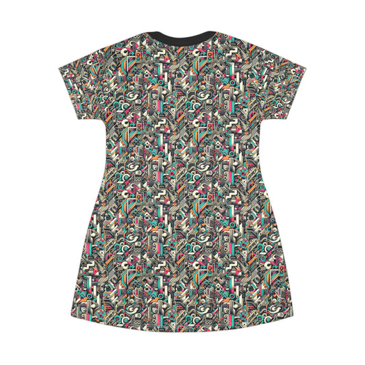 Digital Street Art Urban Street Style T-shirt Dress - 8404 Design-74