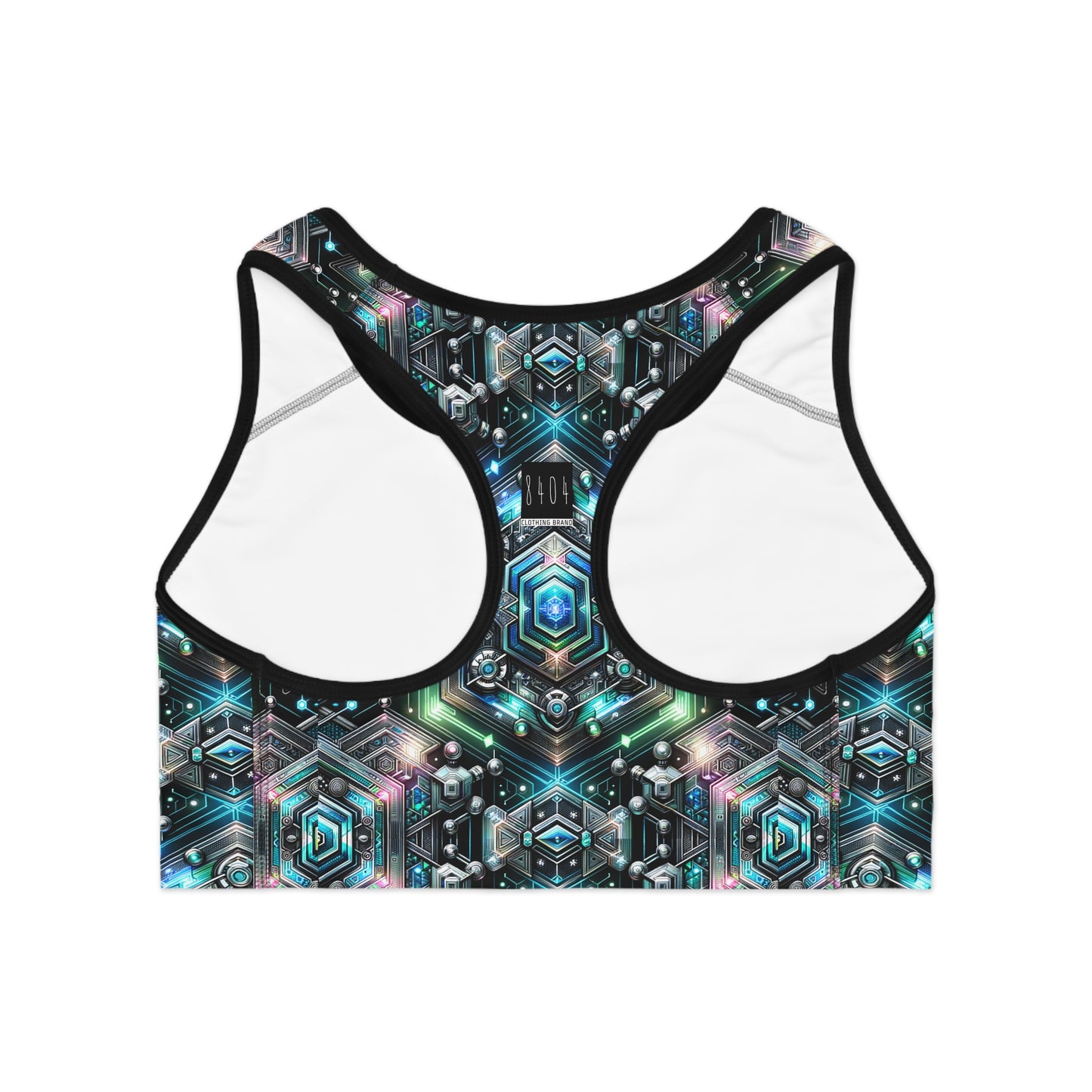 Tech-Infused Futurism Futuristic Tech Sports Bra - 8404 Design-63