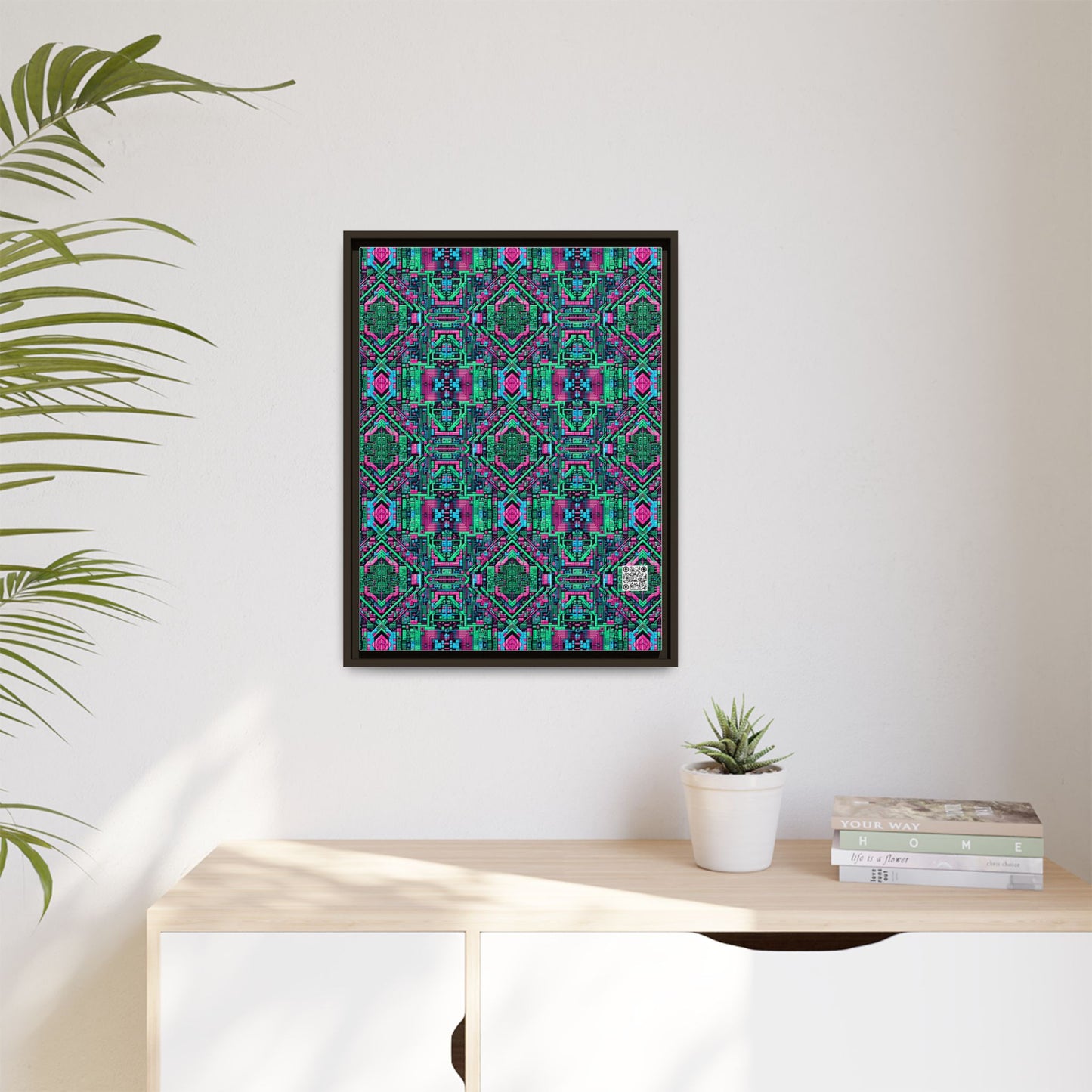 Digital Glitch Vibes Tech-Inspired Streetwear Matte Canvas, Framed (multi-Color) - 8404 Design-71 A
