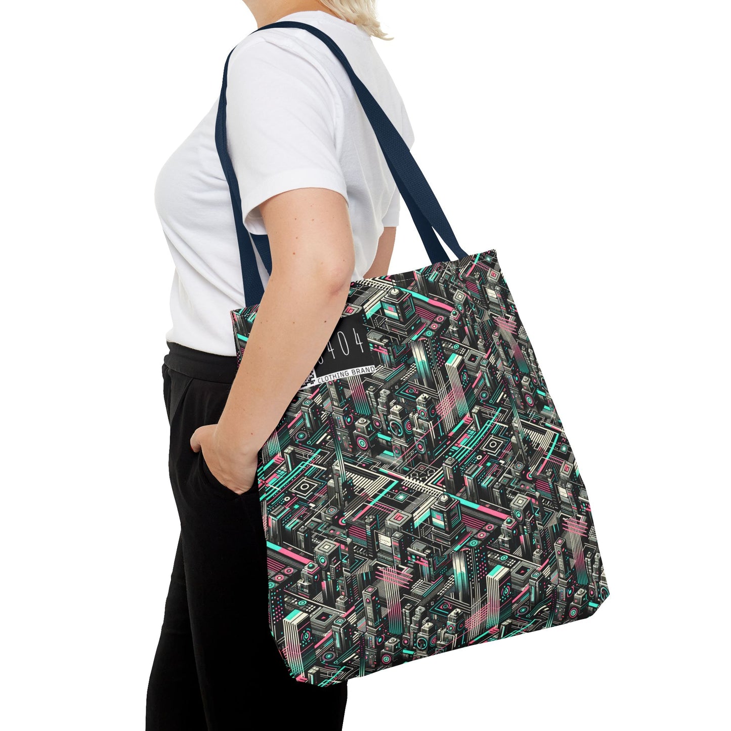 Digital Dreamland Tech-Inspired Streetwear Tote Bag - 8404 Design-51