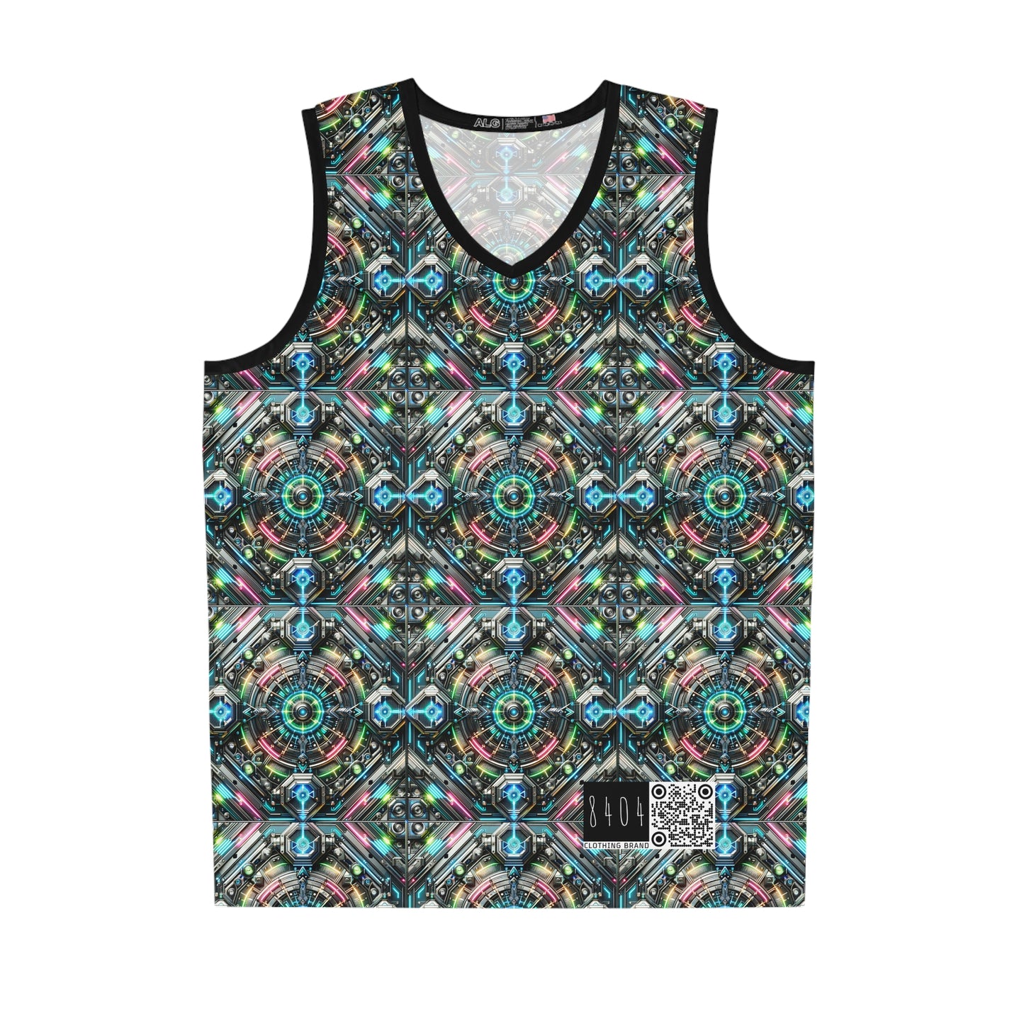 Tech-Infused Futurism Futuristic Tech Basketball Jersey - 8404 Design-53