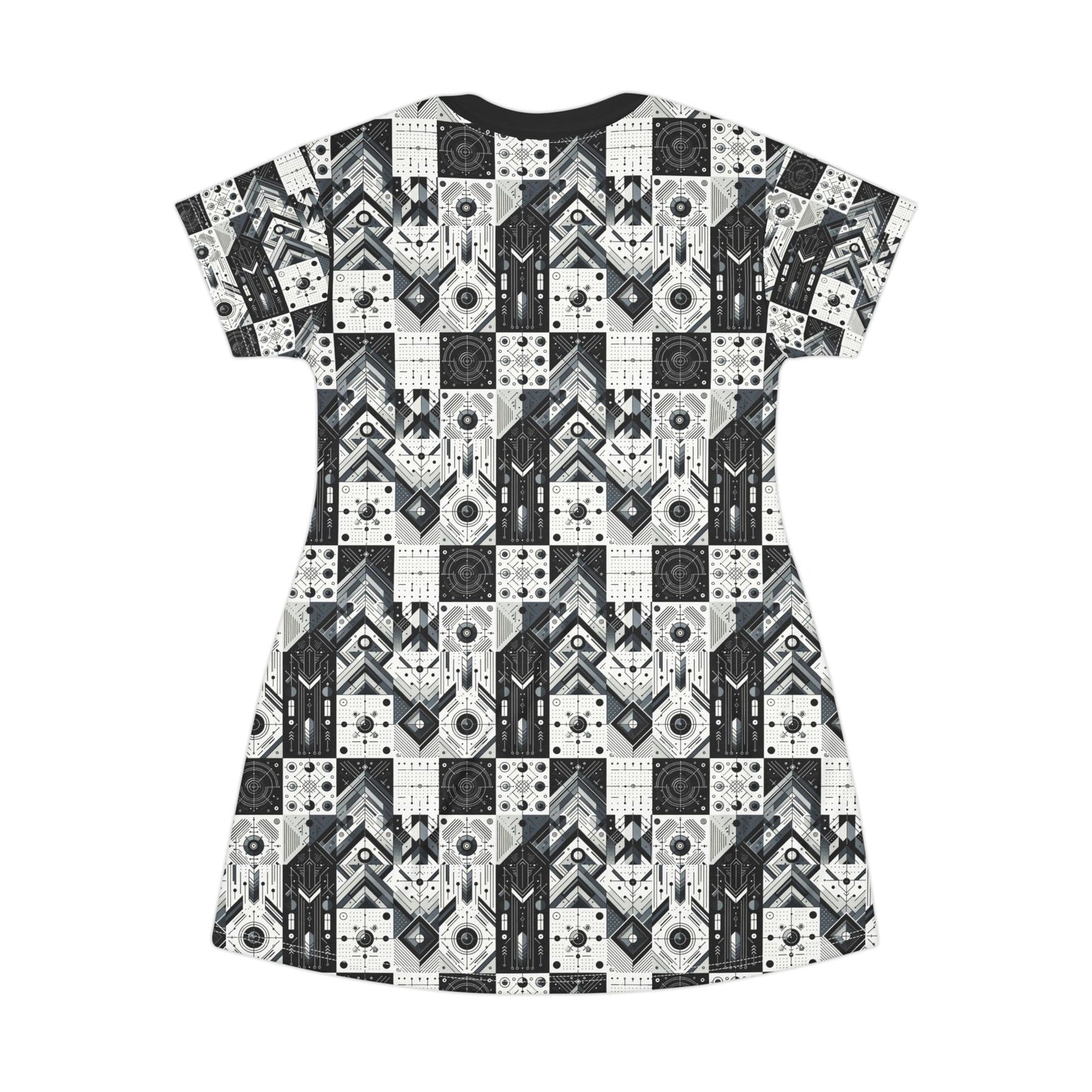 Digital Minimalism Minimalist Tech T-Shirt Dress - 8404 Design-50