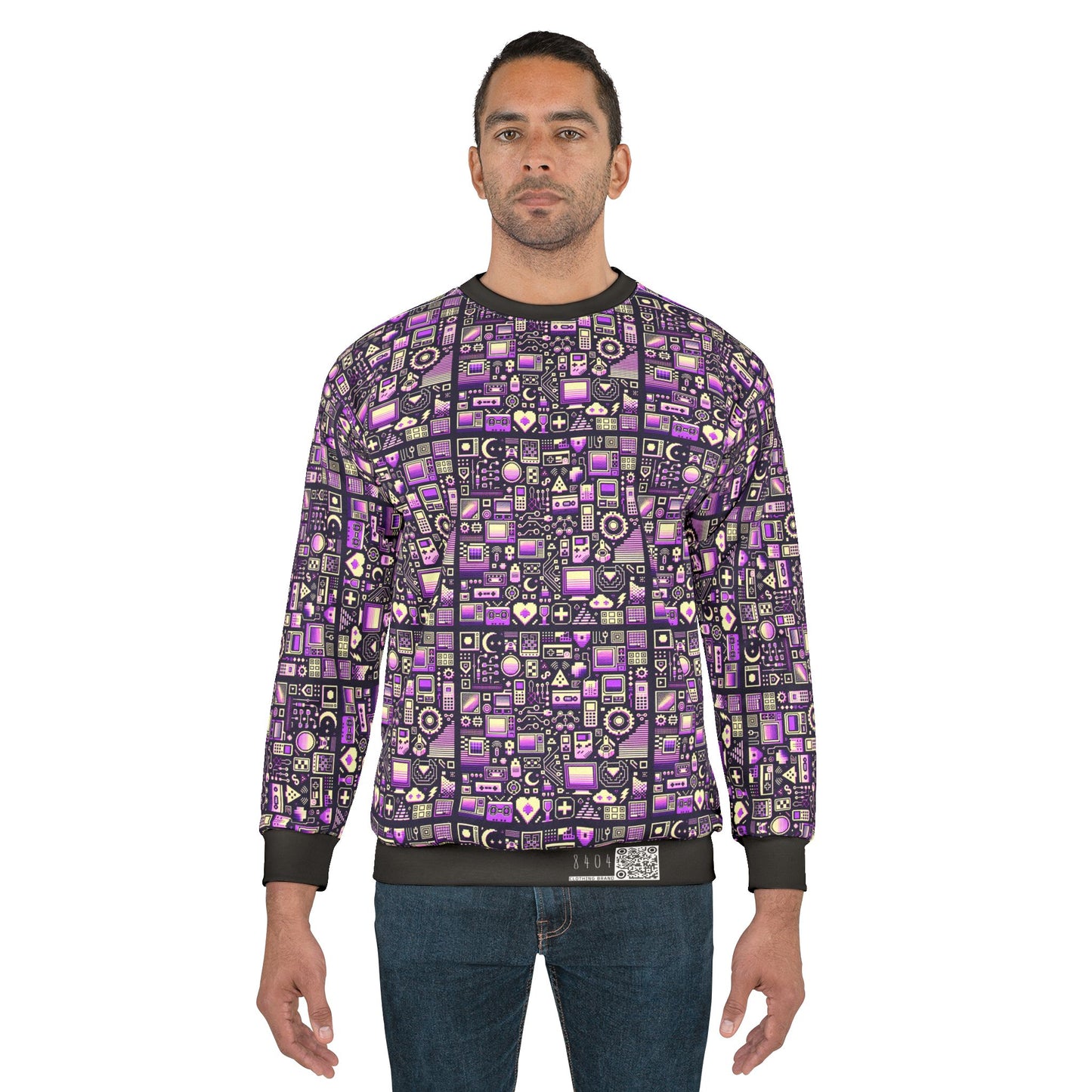 Digital Nostalgia Remix Modern Vintage Fusion Sweatshirt - 8404 Design-54