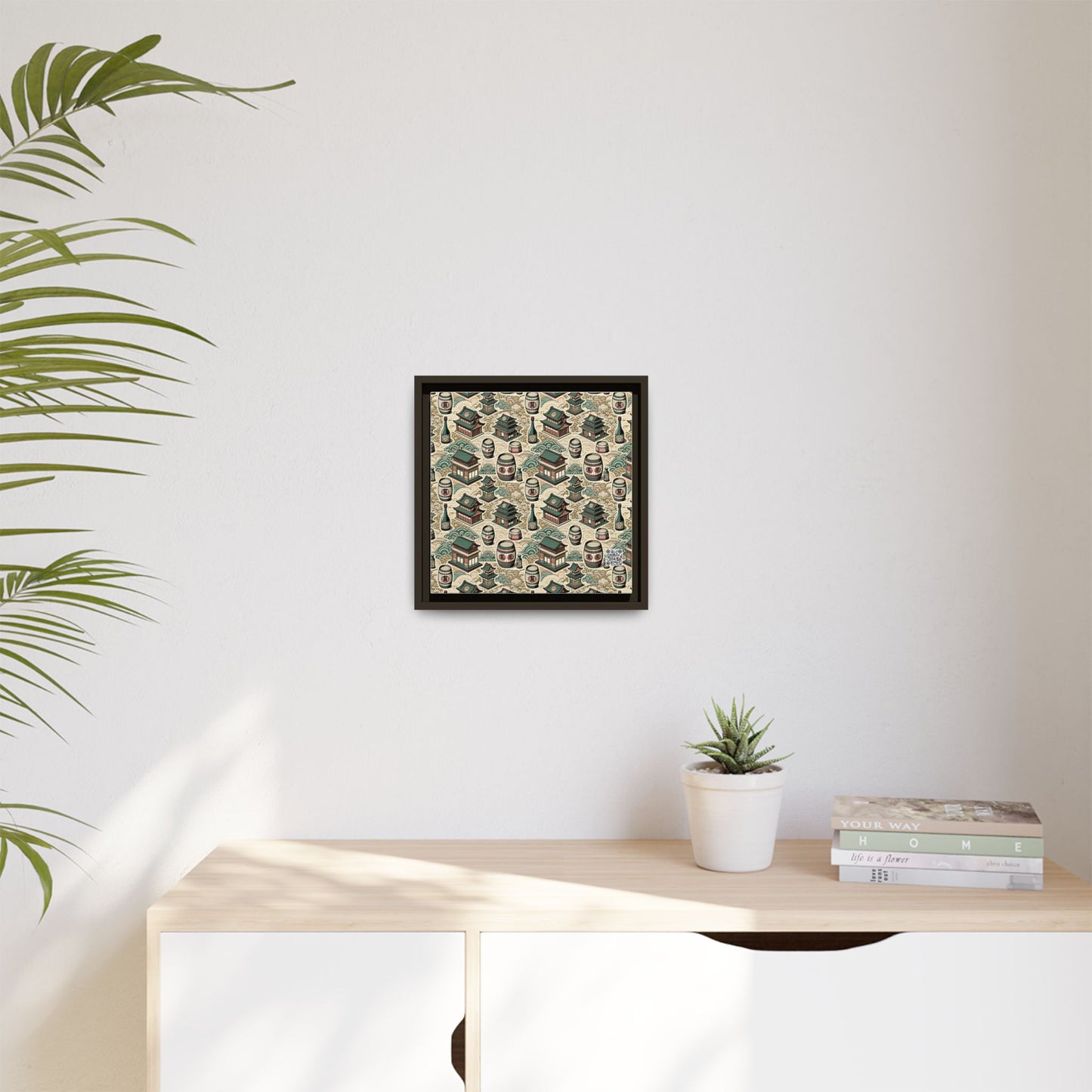 Cultural Artisanal Fusion Contemporary Cultural Elegance Matte Canvas, Framed (multi-Color) - 8404 Design-68 B