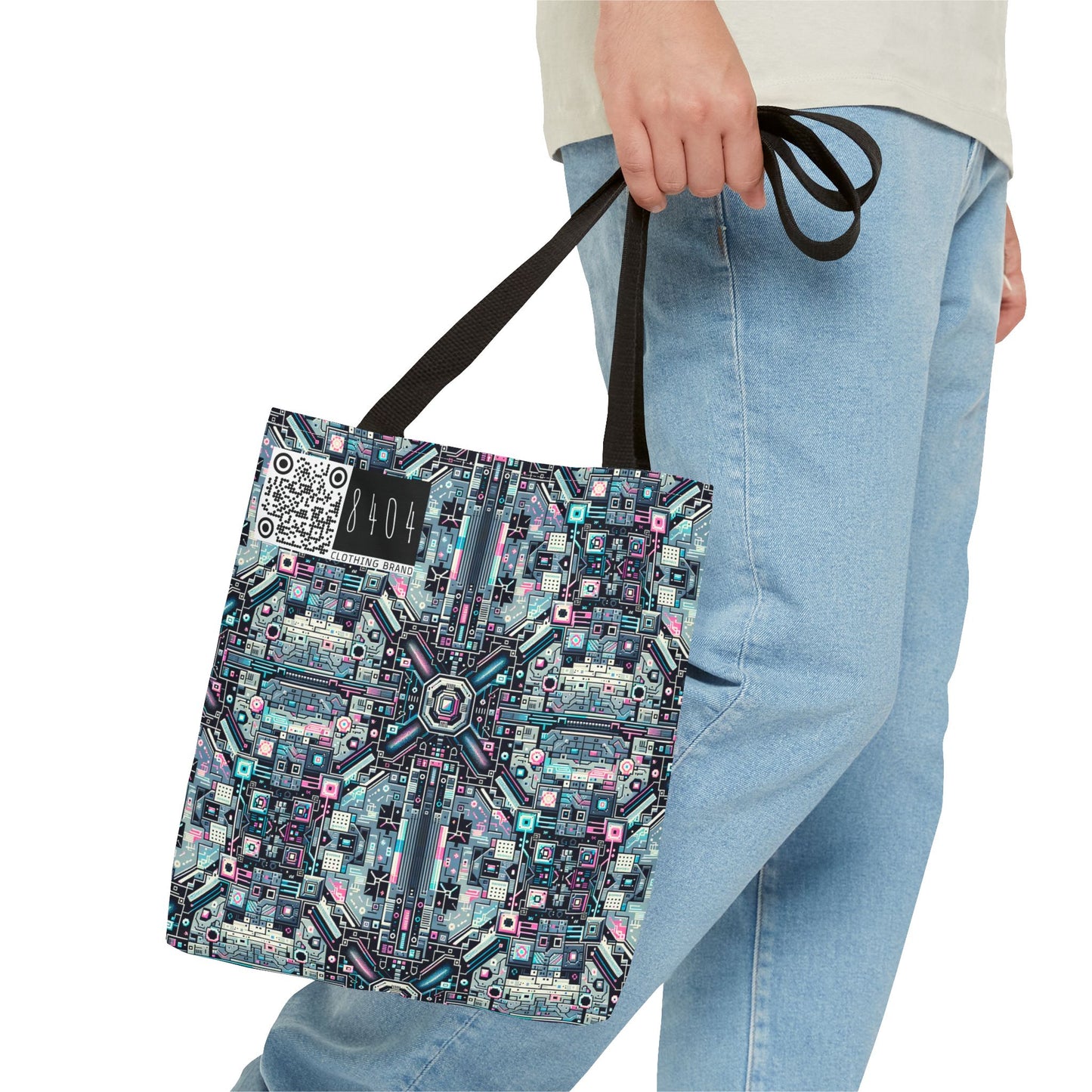 Digital Renaissance Tech-Forward Maximalism Tote Bag - 8404 Design-44