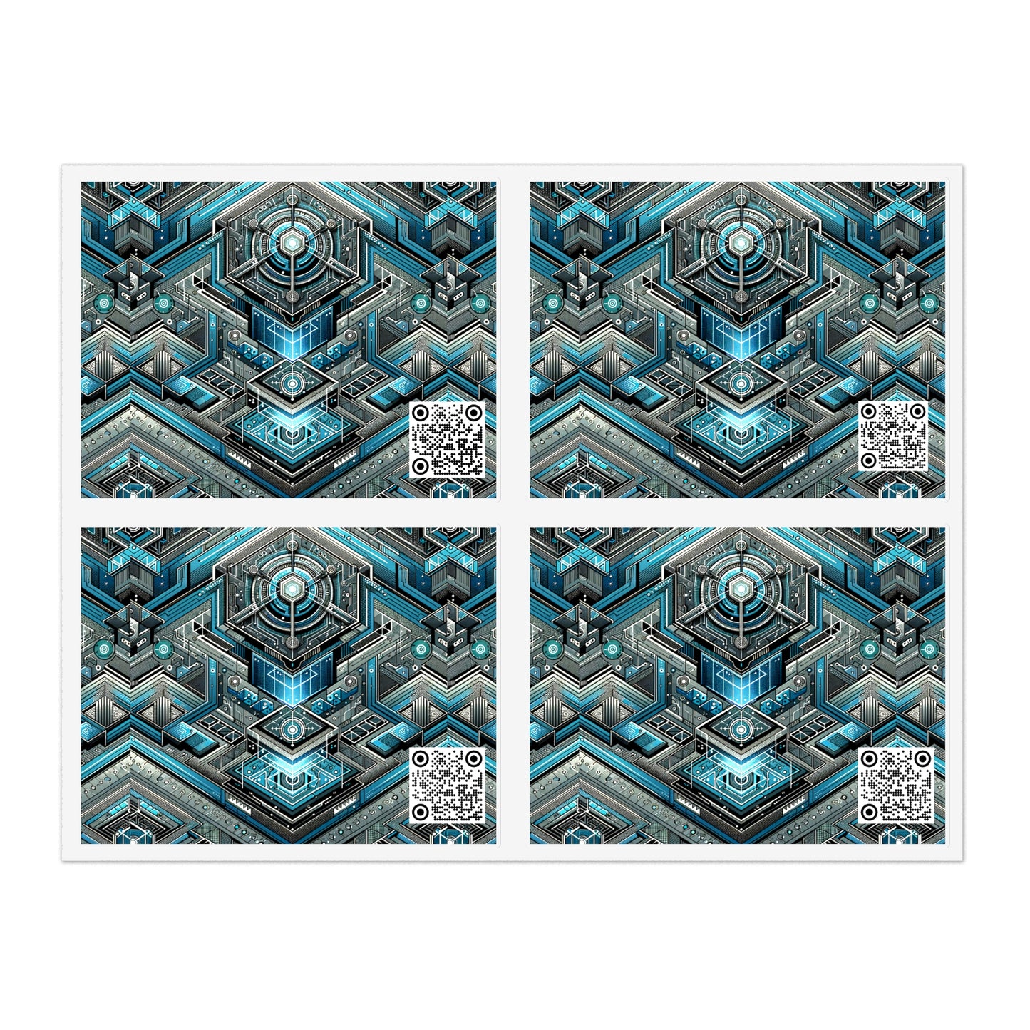 Tech-Infused Futurism Sleek Tech Edge Sticker Sheets - 8404 Design-49