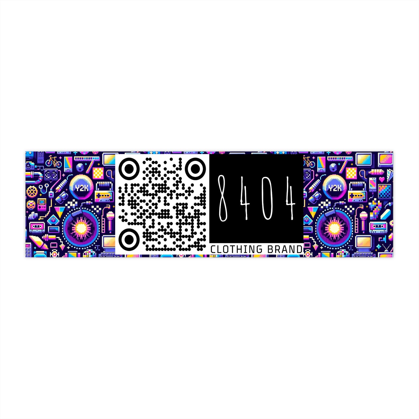 Digital Nostalgia Modern Retro Fusion Bumper Sticker - 8404 Design-64