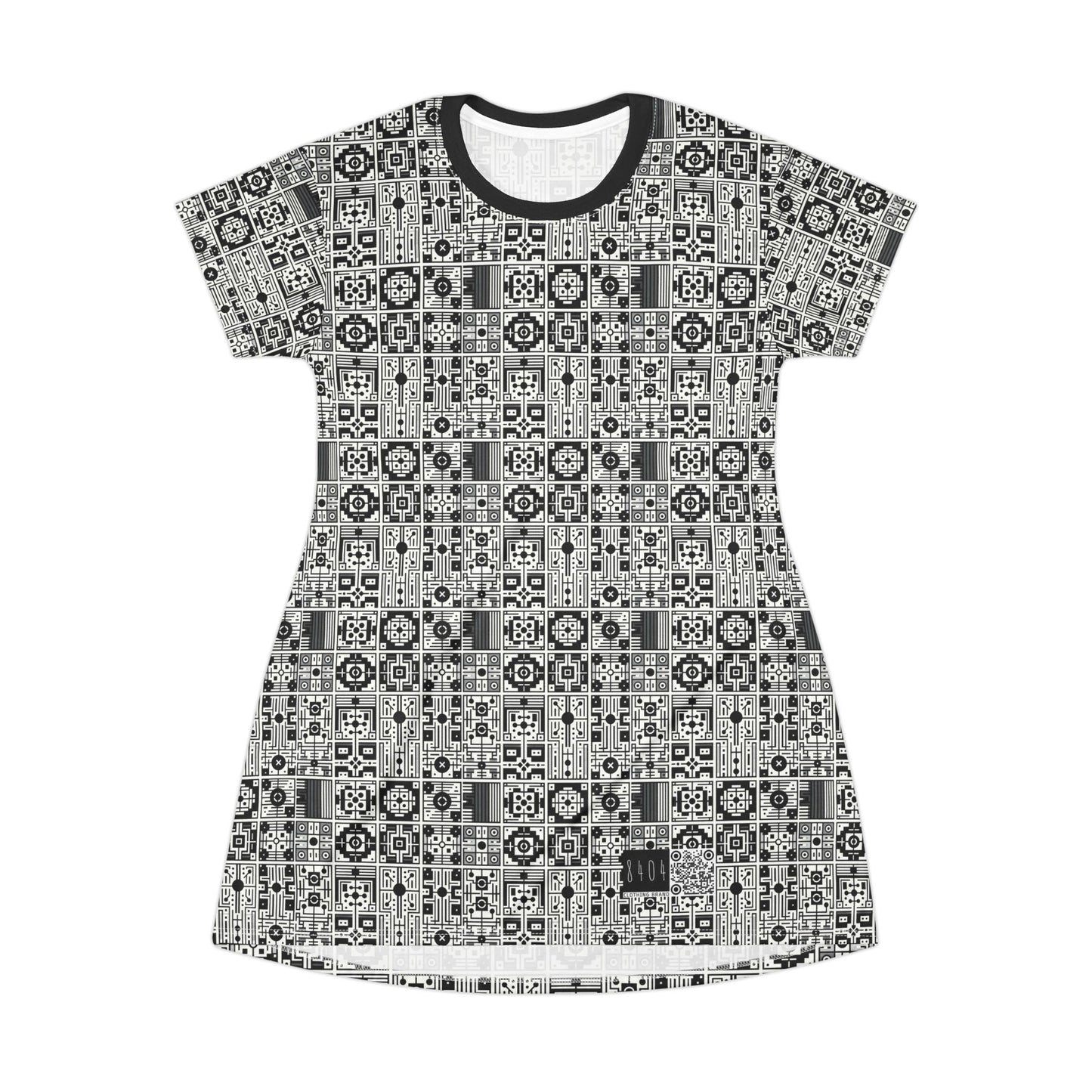 Digital Minimalism Minimalist Tech T-Shirt Dress - 8404 Design-55