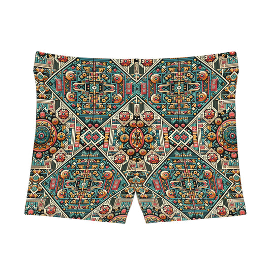 Cultural Fusion Tech Blend of Cultural Heritage With Tech-Inspired Elements Women's Shorts - 8404 Design-74