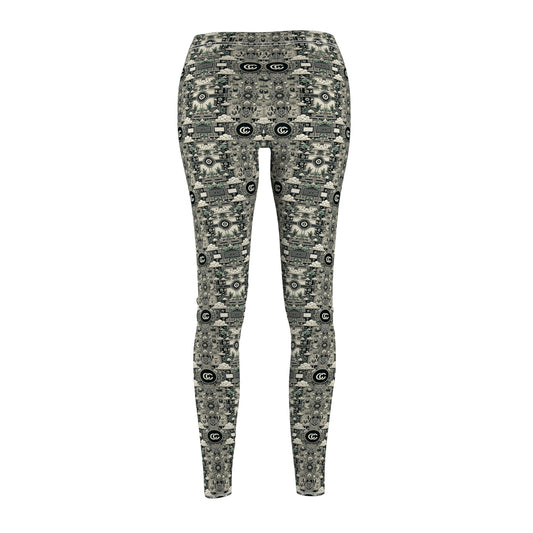 Cyber Garden Party Tech Garden Extravaganza Women's Cut & Sew Casual Leggings - 8404 Design-54