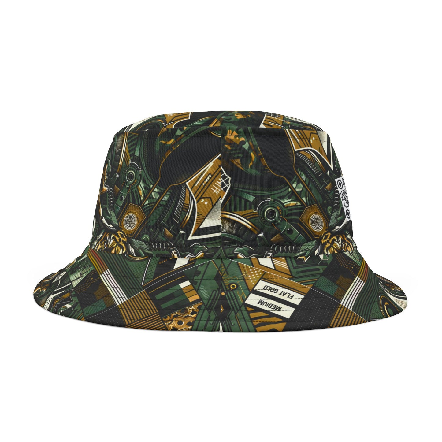 Neo-Camo Fusion Tech-Forward Streetwear Bucket Hat - 8404 Design-64