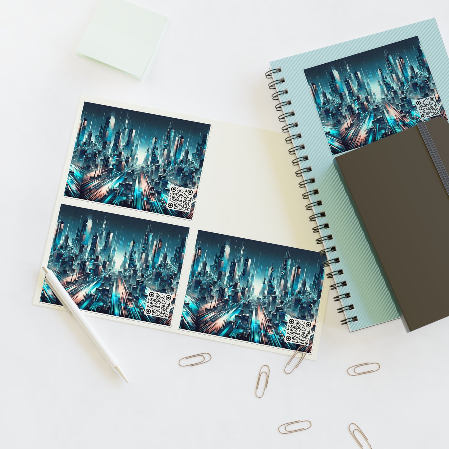 Digital Motion Futuristic Tech Sticker Sheets - 8404 Design-68