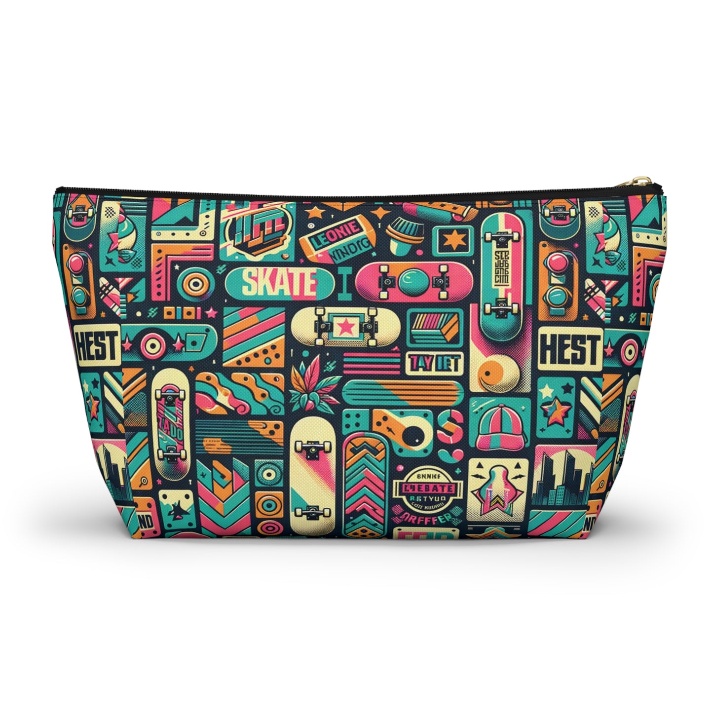 Skate Culture Revival Urban Retro Cool Accessory Pouch W T-Bottom - 8404 Design-61
