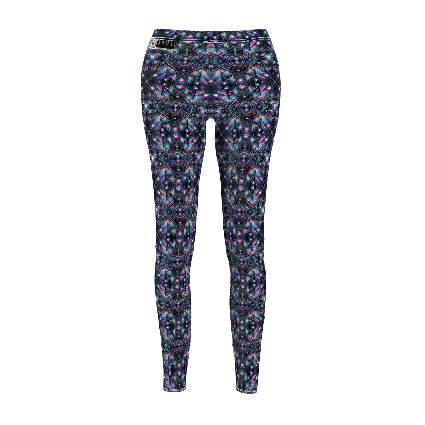Galactic Hues Tech-Forward Cosmic Fusion Women's Cut & Sew Casual Leggings - 8404 Design-58