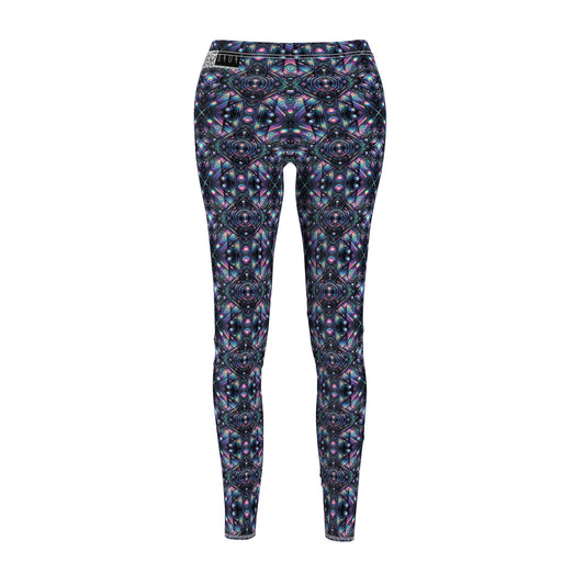 Galactic Hues Tech-Forward Cosmic Fusion Women's Cut & Sew Casual Leggings - 8404 Design-58