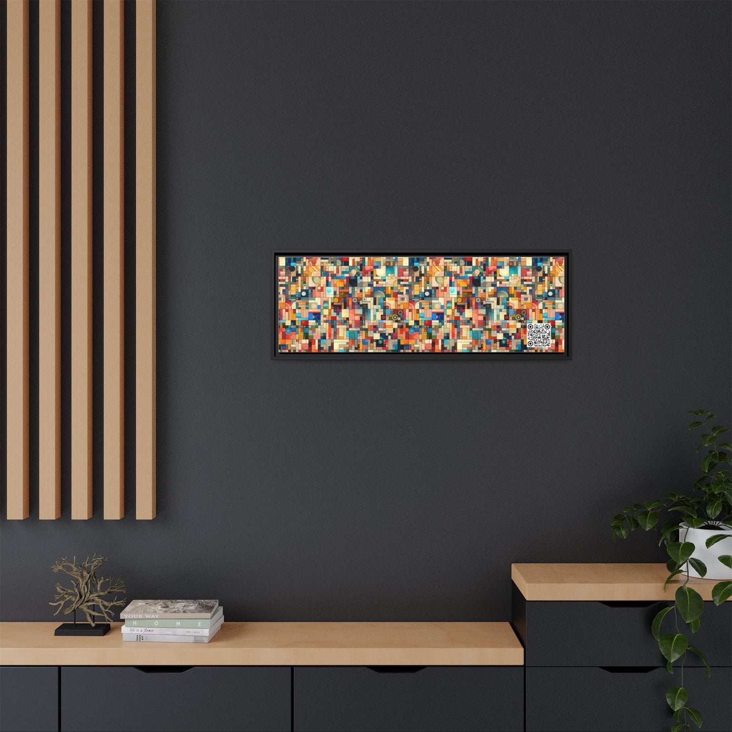 Digital Artistic Expression Artistic Streetwear Matte Canvas, Framed (multi-Color) - 8404 Design-46 B