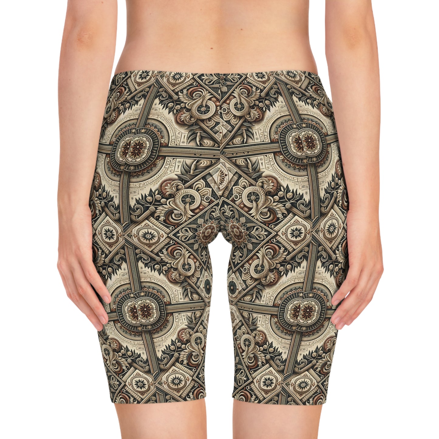 Graphic Workwear Capsule Artisanal Workwear Fusion Women's Bike Shorts - 8404 Design-61