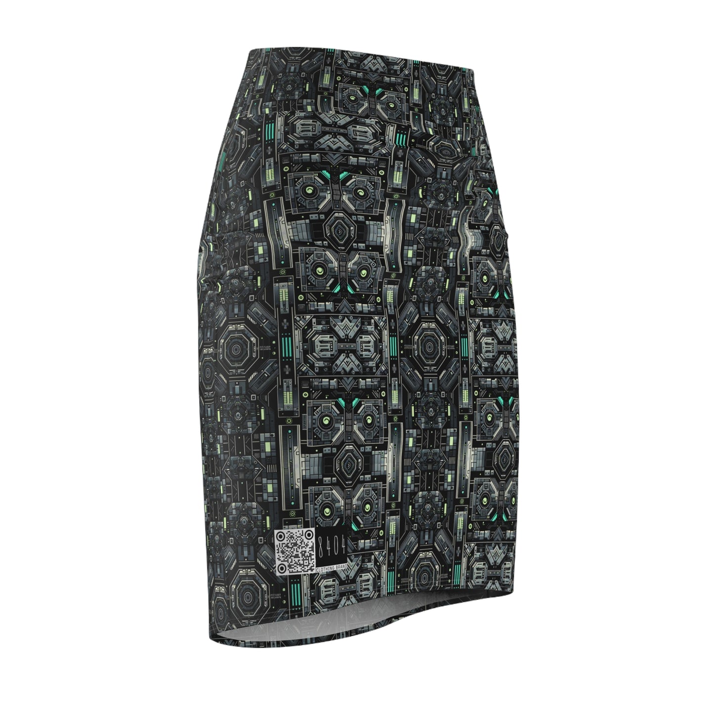 Tech Noir Tech-Forward Minimalism Women's Pencil Skirt - 8404 Design-52