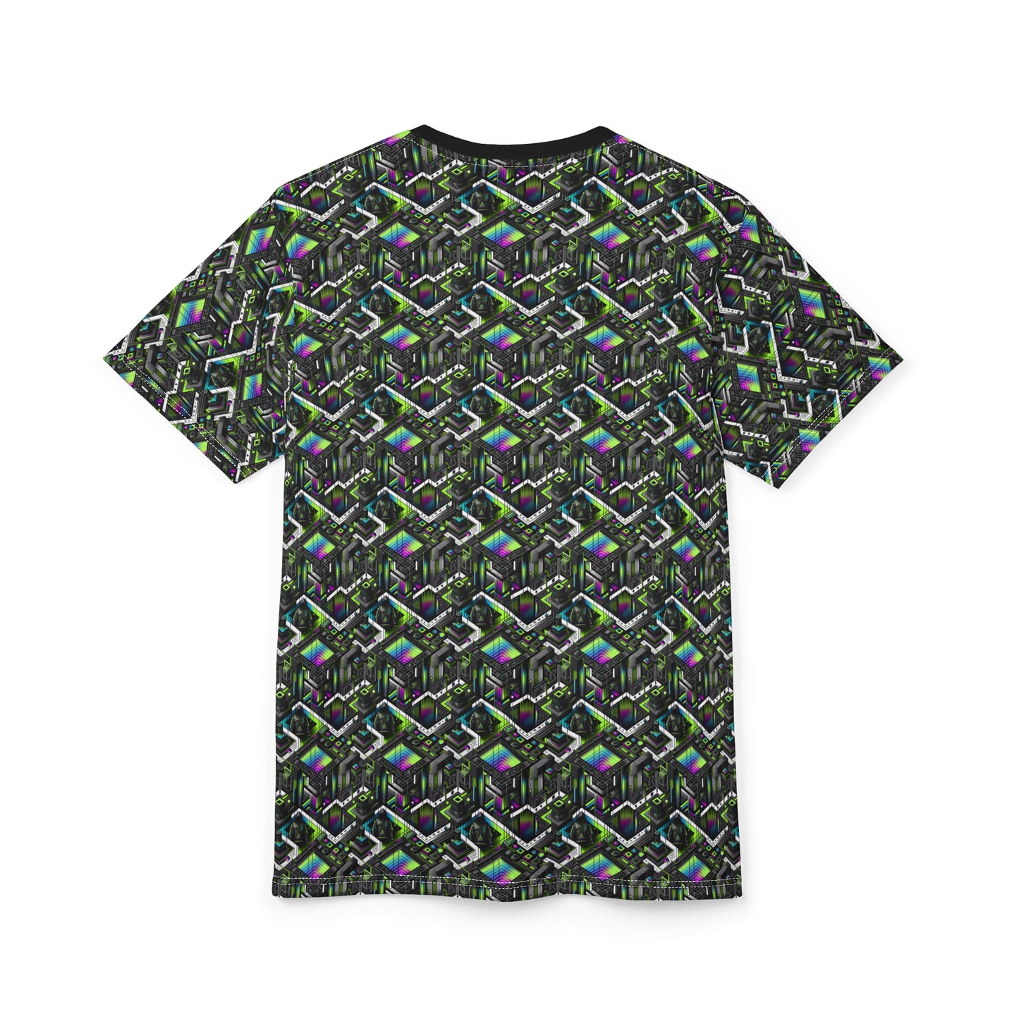 Retro Futurism Graphics Tech-Forward Streetwear Unisex Cut & Sew Tee - 8404 Design-52