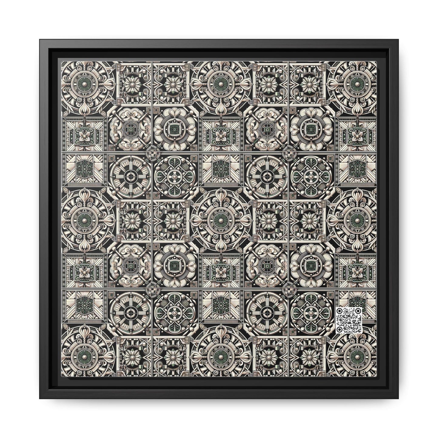 Cyber Garden Party Tech Garden Extravaganza Matte Canvas, Framed (multi-Color) - 8404 Design-45 A
