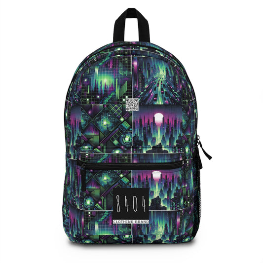 Tech Noir Aesthetics Tech-Forward Urban Dystopia Backpack - 8404 Design-54