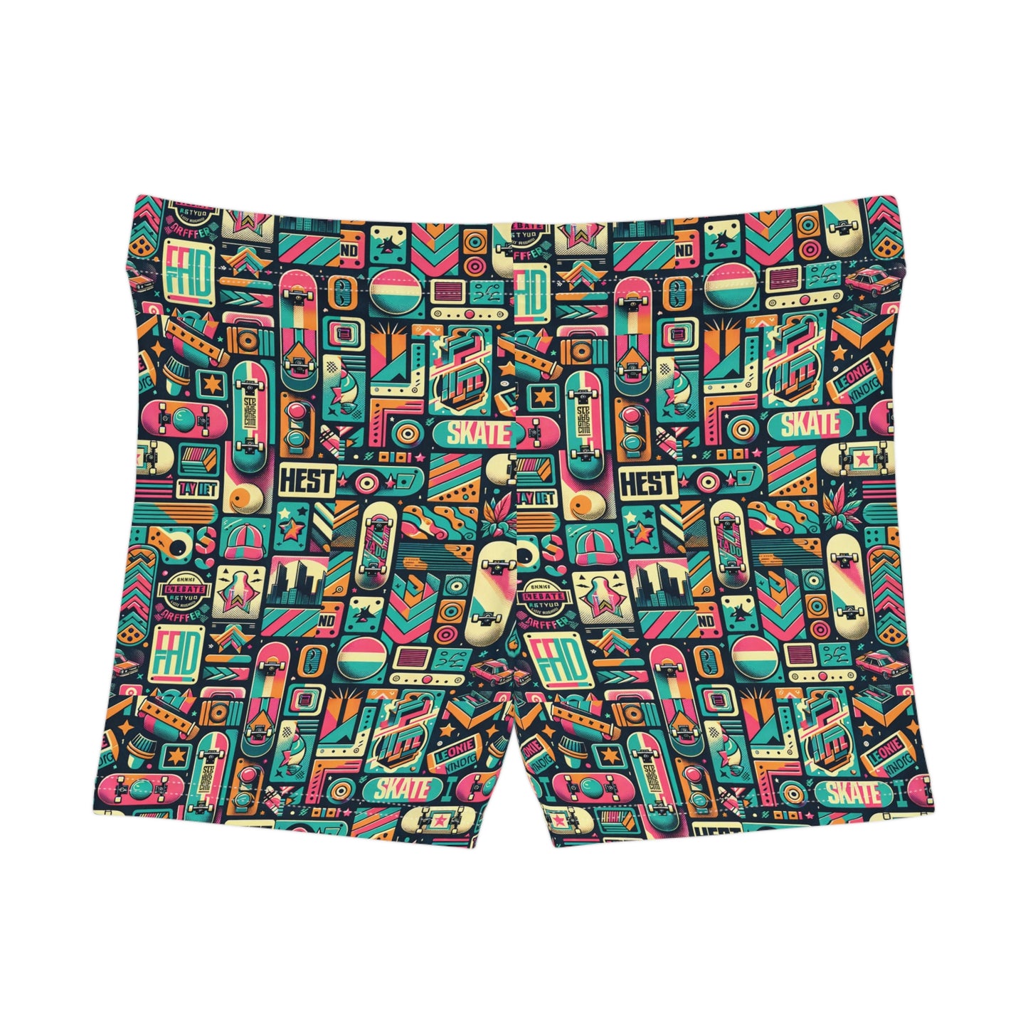 Skate Culture Revival Urban Retro Cool Women's Shorts - 8404 Design-61