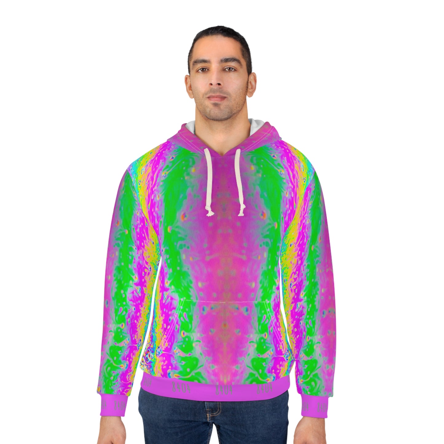 8404's Unisex Adult "fluorescence in Magenta" Fashion Pullover Hoodie
