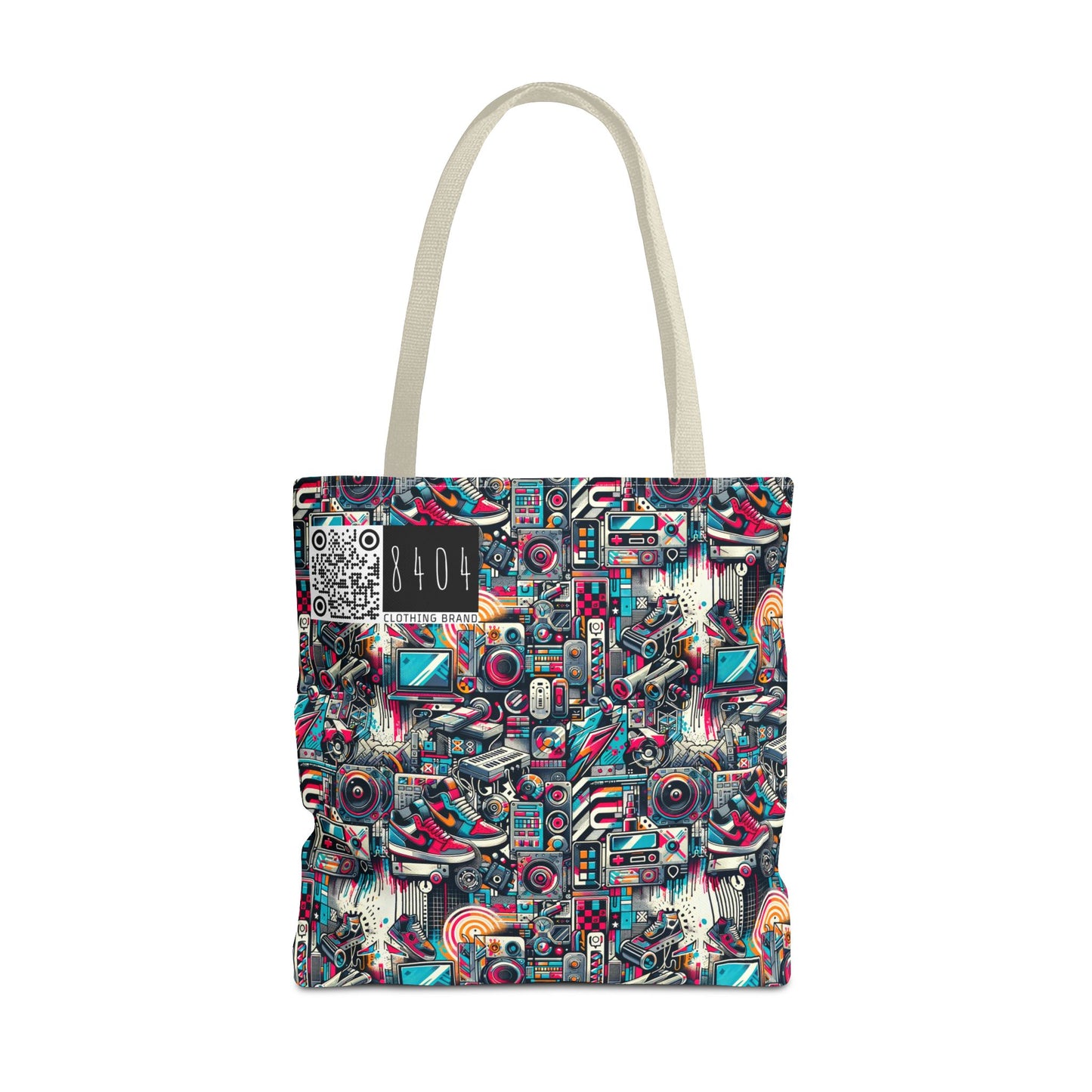 Urban Graffiti Fusion Eclectic Street Art Meets Modern Tech Culture Tote Bag - 8404 Design-50