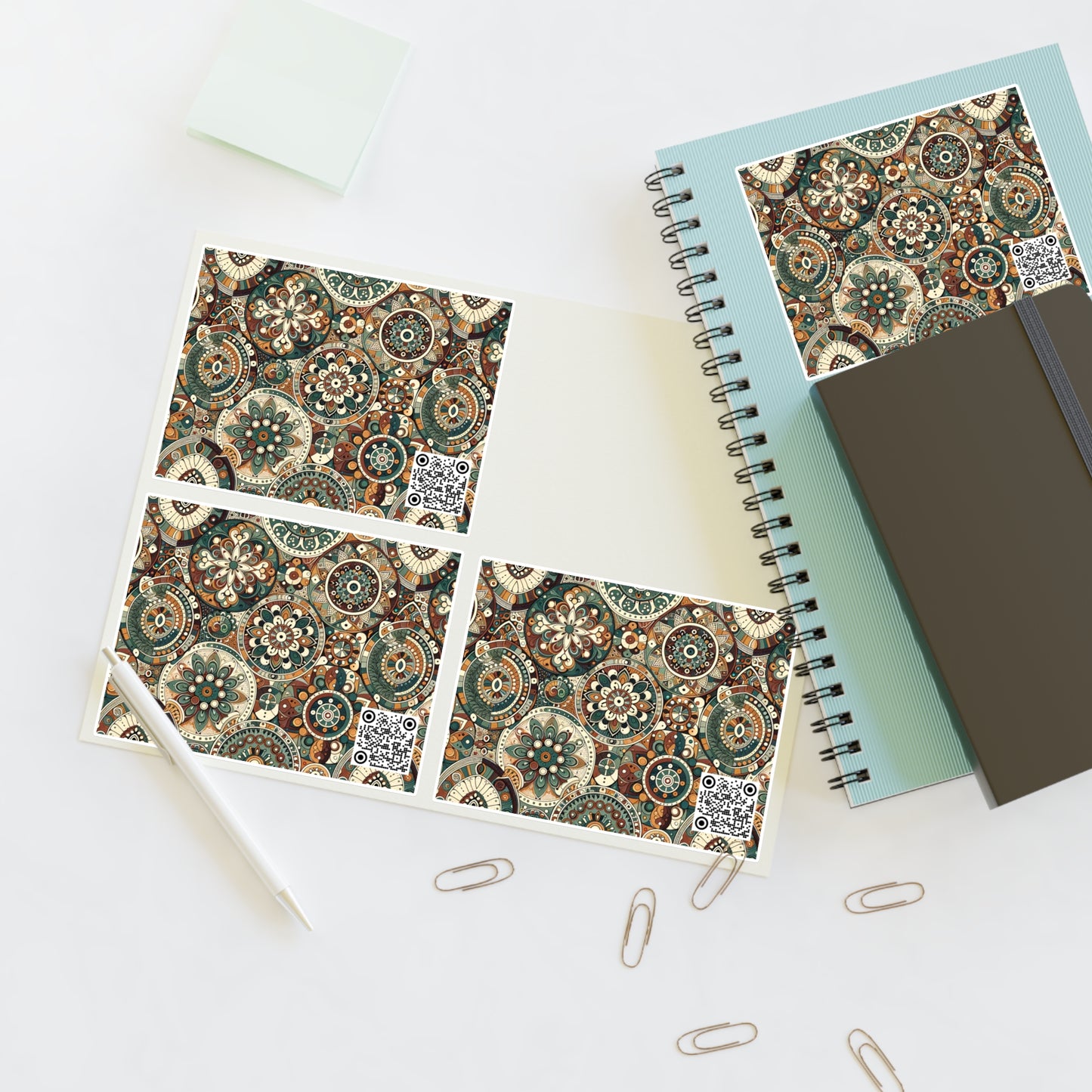 Cultural Artisanal Fusion Cultural Artisanal Streetwear Sticker Sheets - 8404 Design-61