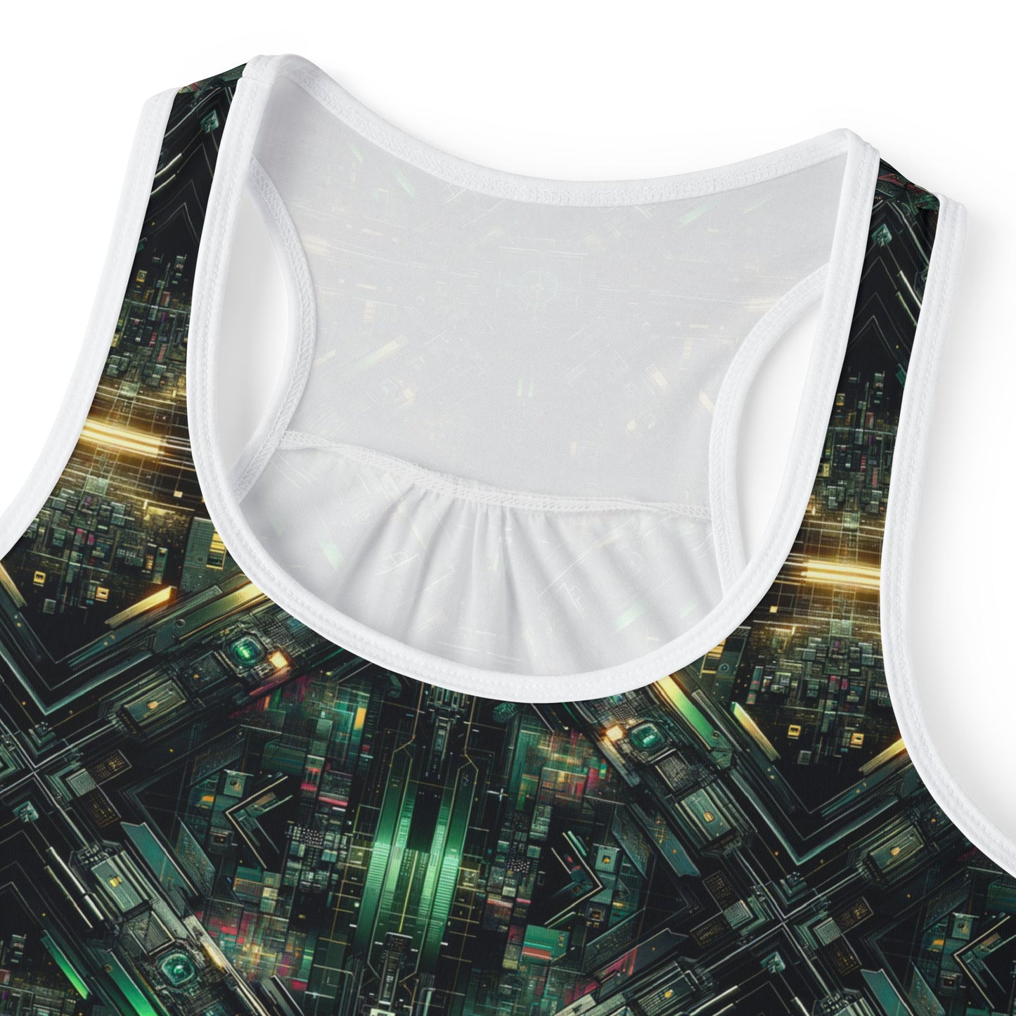 Tech Noir Graphics Tech-Inspired Streetwear Women's Tank Top - 8404 Design-56