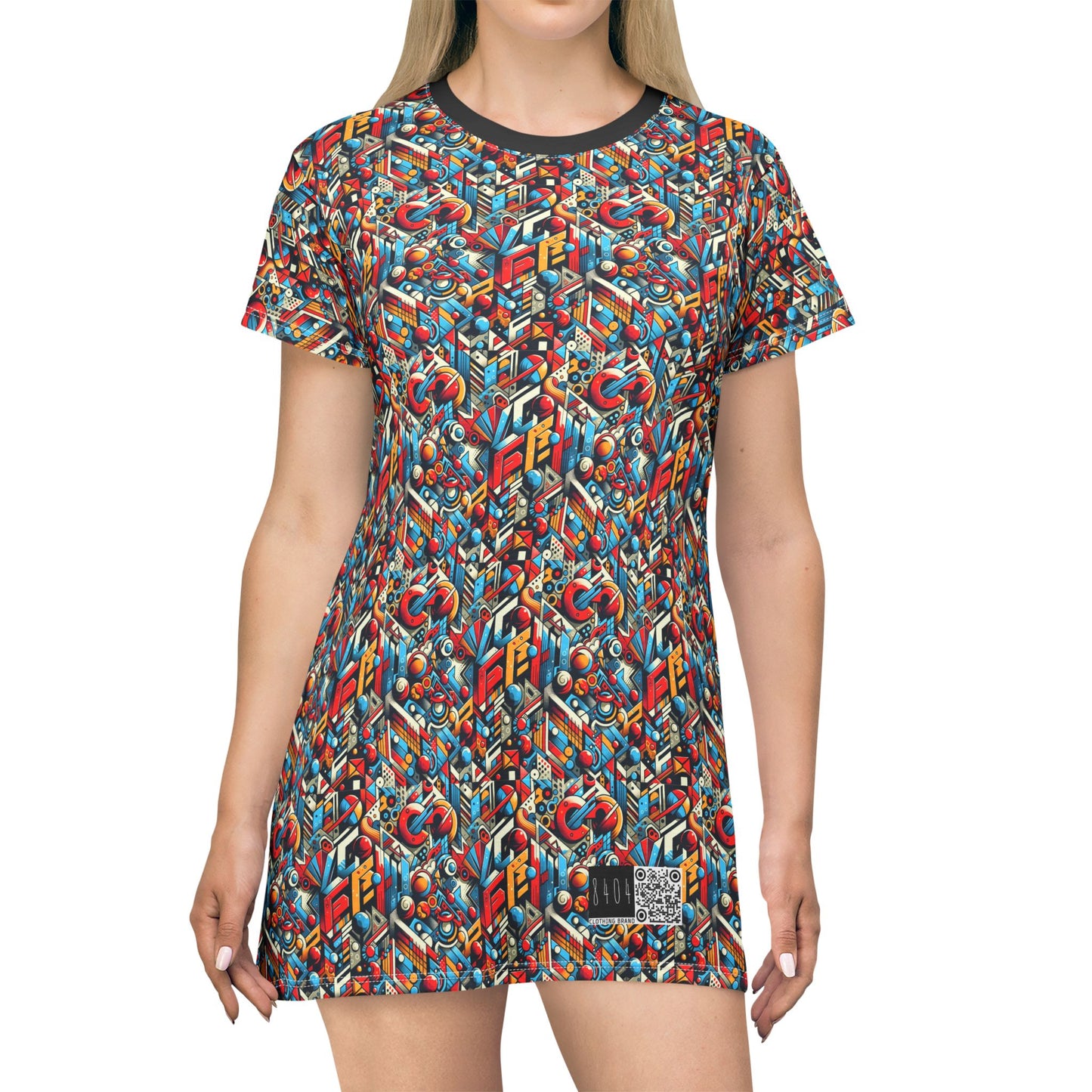 Neo-Traditional Street Art Modern Street Art Fusion T-Shirt Dress - 8404 Design-67