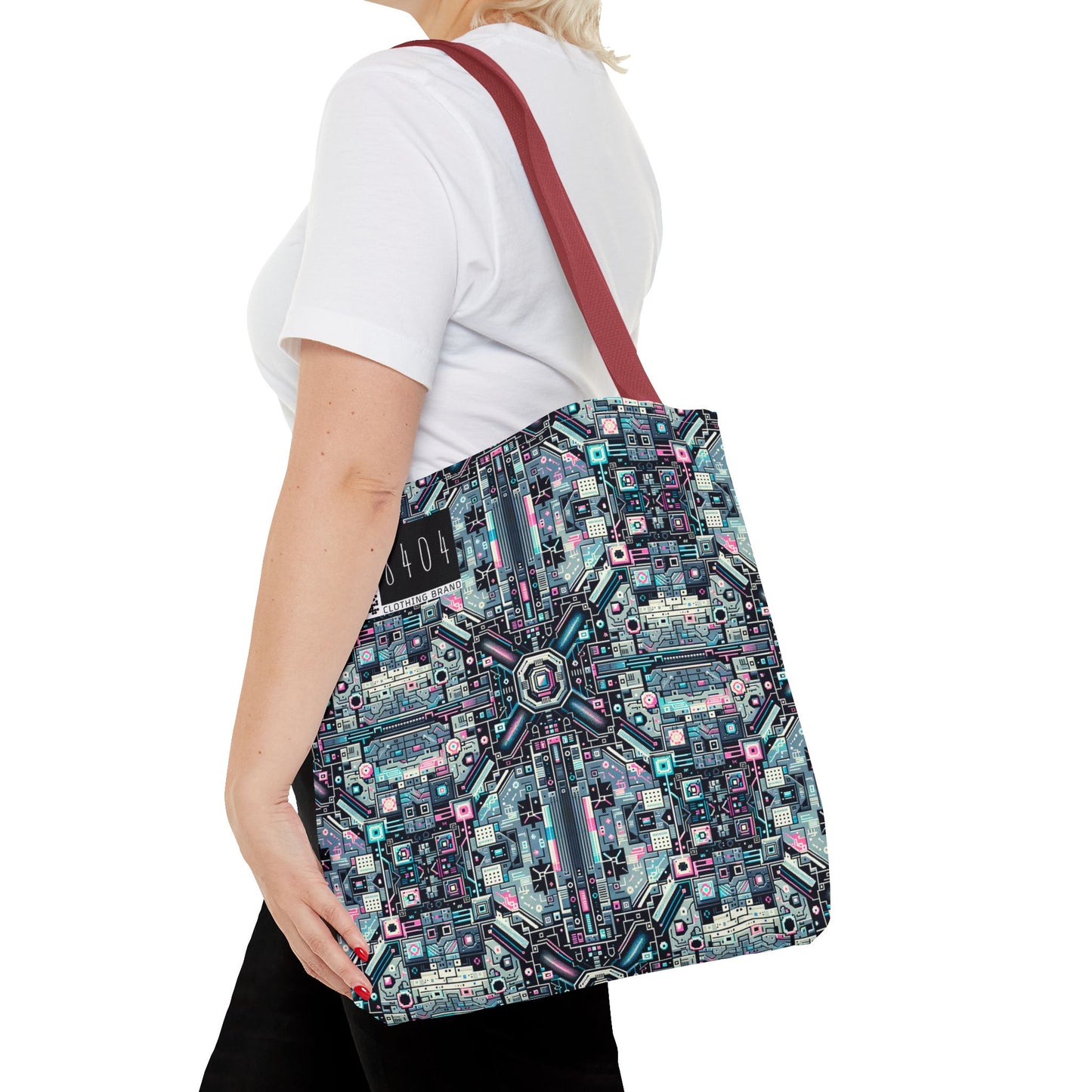Digital Renaissance Tech-Forward Maximalism Tote Bag - 8404 Design-44
