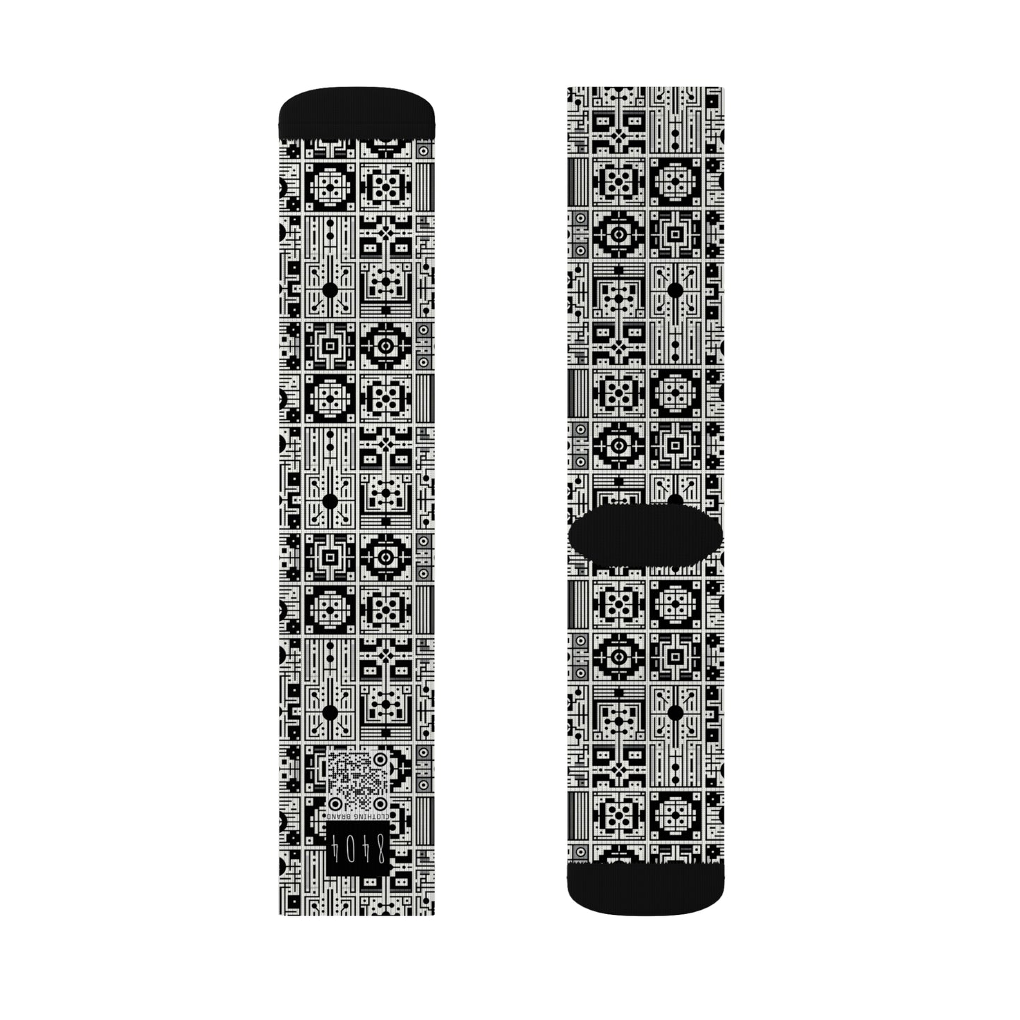 Digital Minimalism Minimalist Tech Sublimation Socks - 8404 Design-55