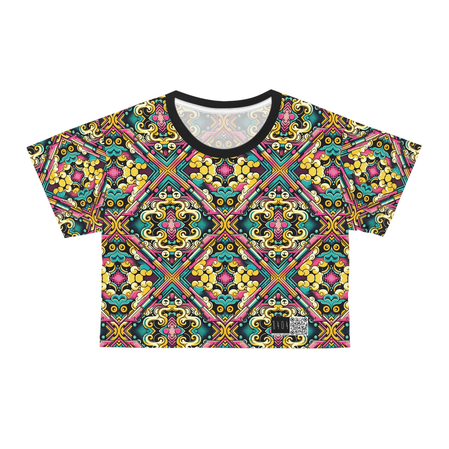 Neon Pop Art Revival Pop Culture Retro Crop Tee - 8404 Design-59