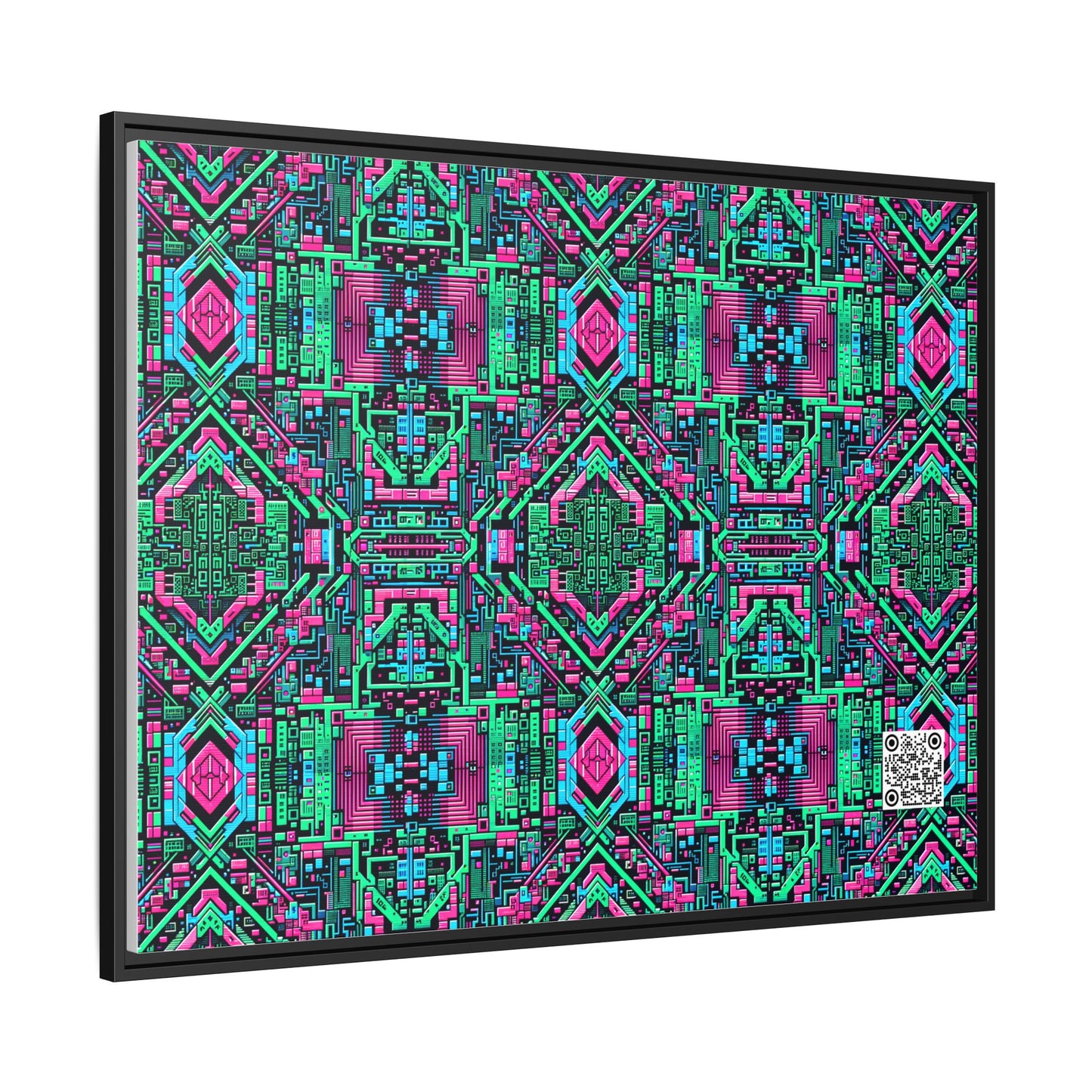 Digital Glitch Vibes Tech-Inspired Streetwear Matte Canvas, Framed (multi-Color) - 8404 Design-71 A