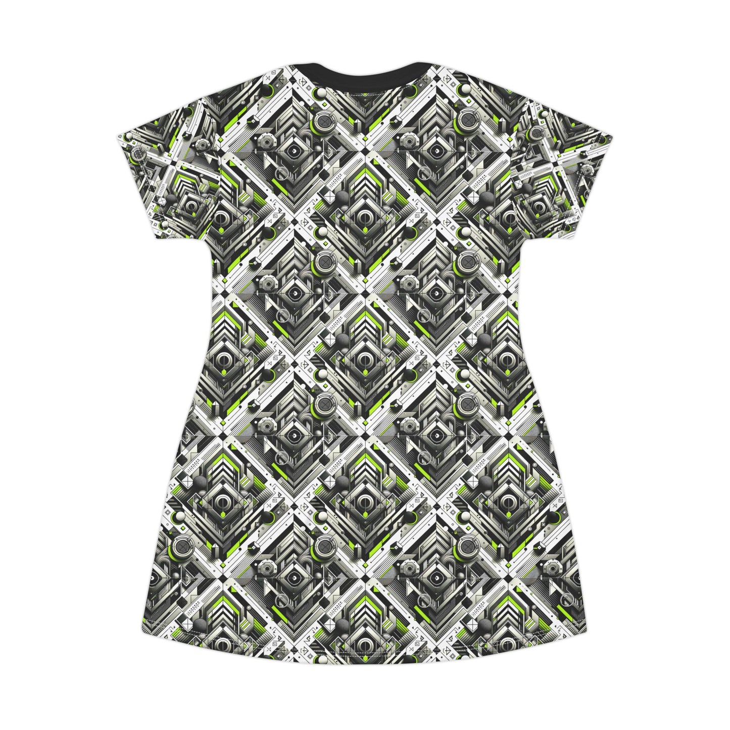 Elevated Sporty Tech Tech-Forward Streetwear T-Shirt Dress - 8404 Design-70