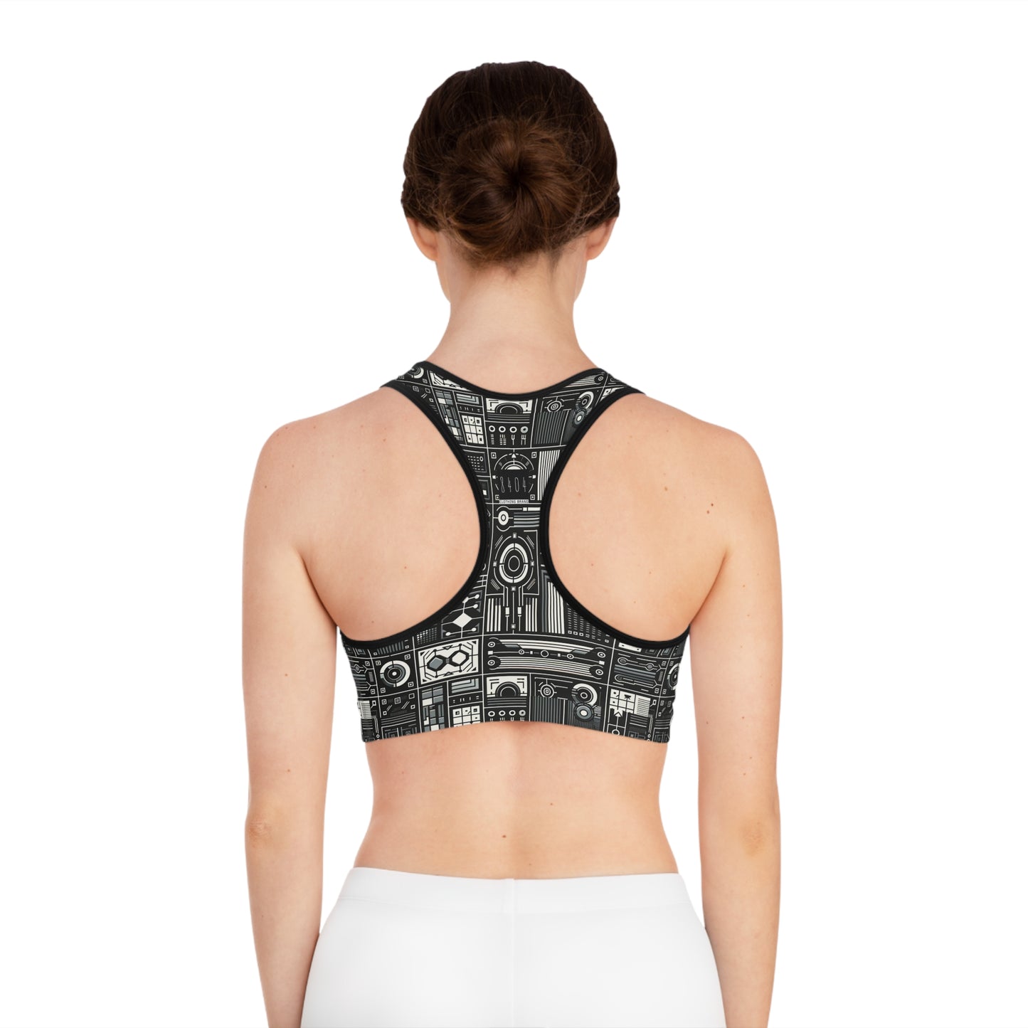 Digital Minimalism Minimalist Tech Sports Bra - 8404 Design-62