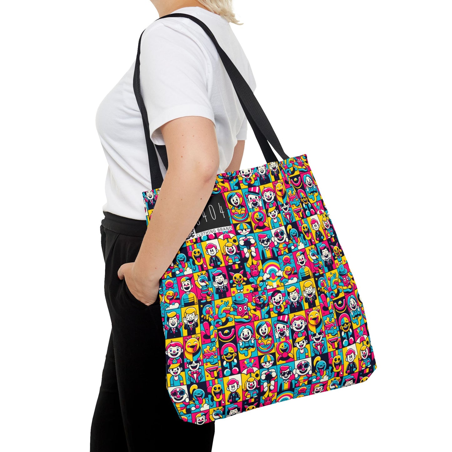Neon Pop Playful Pop Culture Mashup Tote Bag - 8404 Design-60