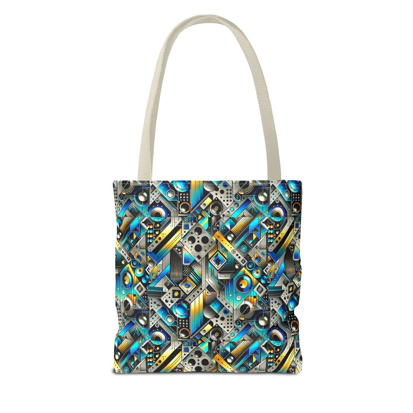 Tech Art Fusion Tech-Forward Streetwear Tote Bag - 8404 Design-50